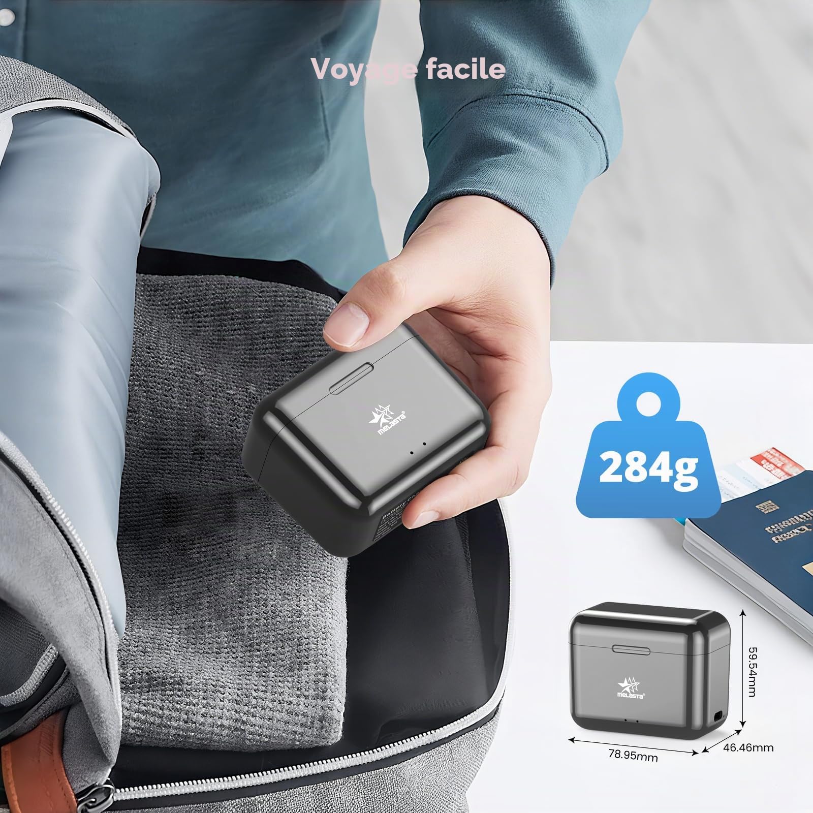 melasta pour Insta360 x5 Batterie, avec 2 Batteries Lithium-ION de 2800mAh et 1 Chargeur de Batterie, Peut Stocker Carte SD