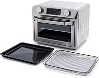 GreenPan Bistro 9-in-1 Air Fry Oven: PFAS-Free Nonstick, Stainless Steel Rack & Basket, Fast Heating, Large Capacity Countertop Toaster