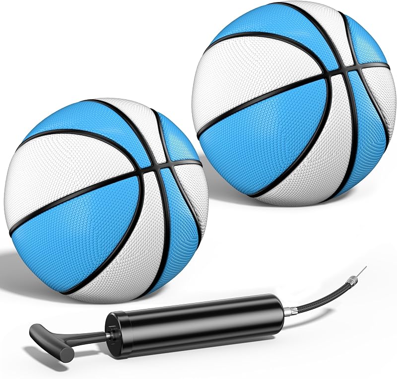 Uladis Size 6 Pool Basketball (2 Pack) – Lightweight Floating Basketball for Pool Games, Durable Anti-Slip Design, Perfect for Kids & Beginner Training in Swimming Pools(Pump & Needle Included)