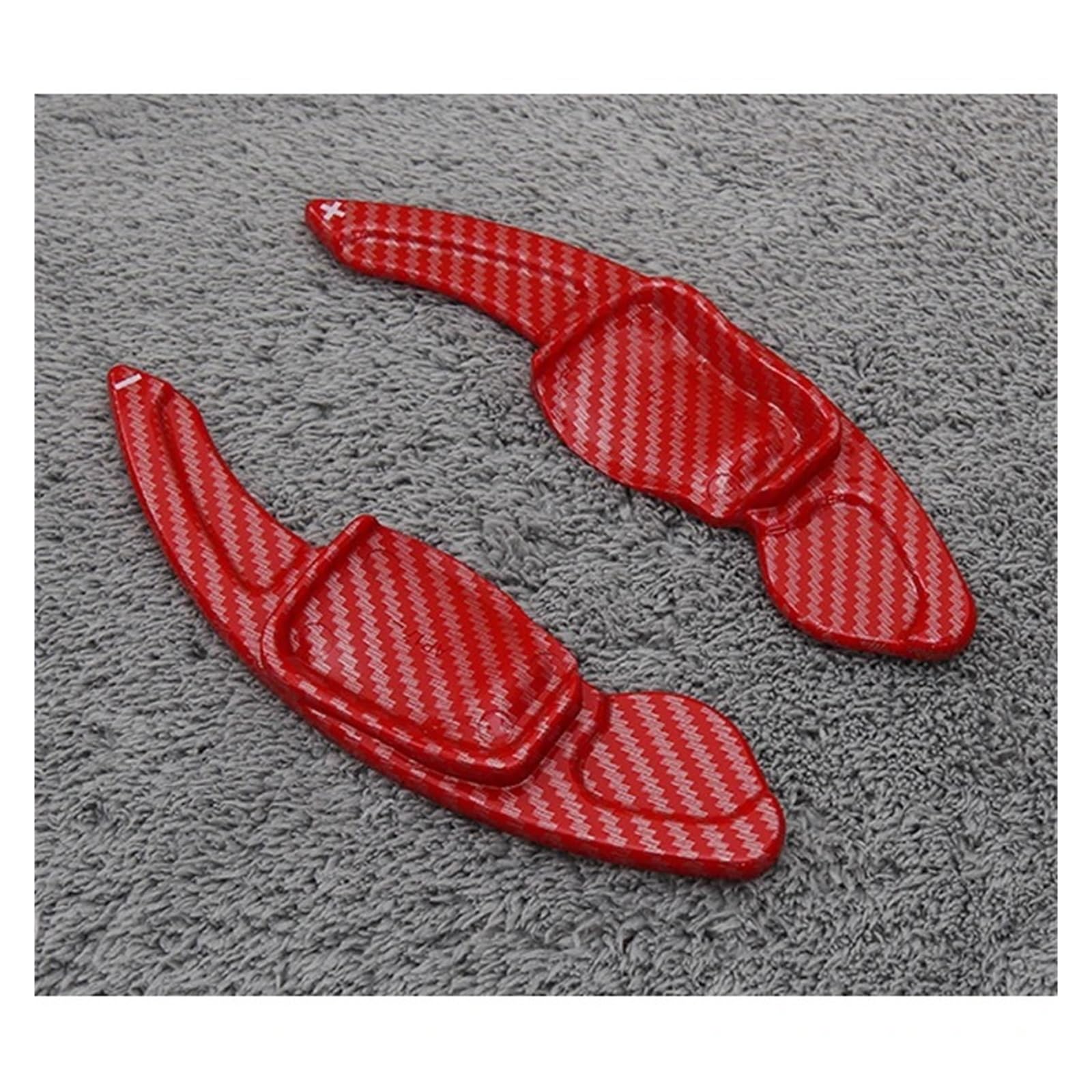 Yakisa Carbon Red Paddles Shift For Seat For Leon 2009-2014 Car Steering Wheel Shift Paddle Extension Shifters Paddle Shifter(Carbon Red)
