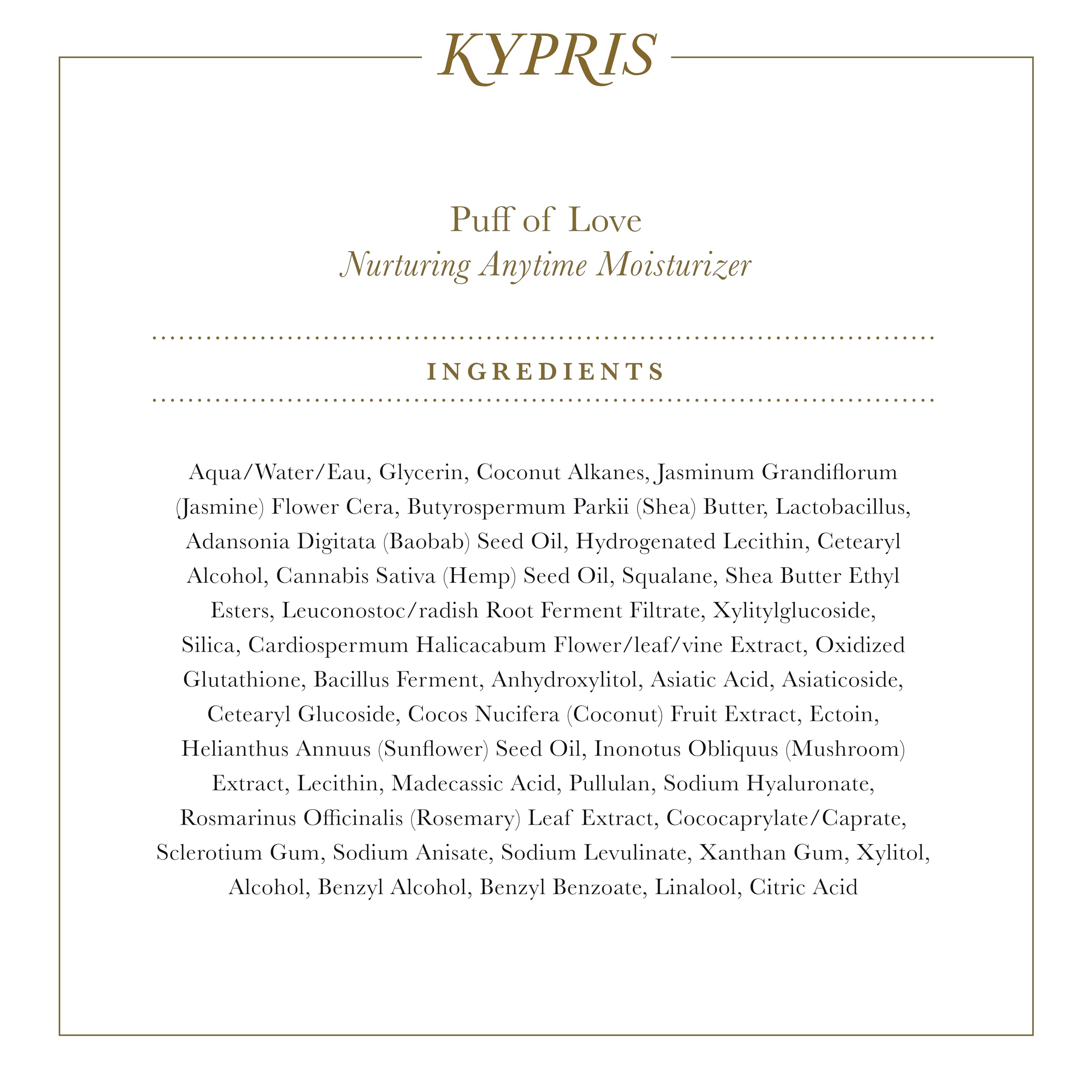 KYPRIS Nurturing Moisturizer Soothing Midweight