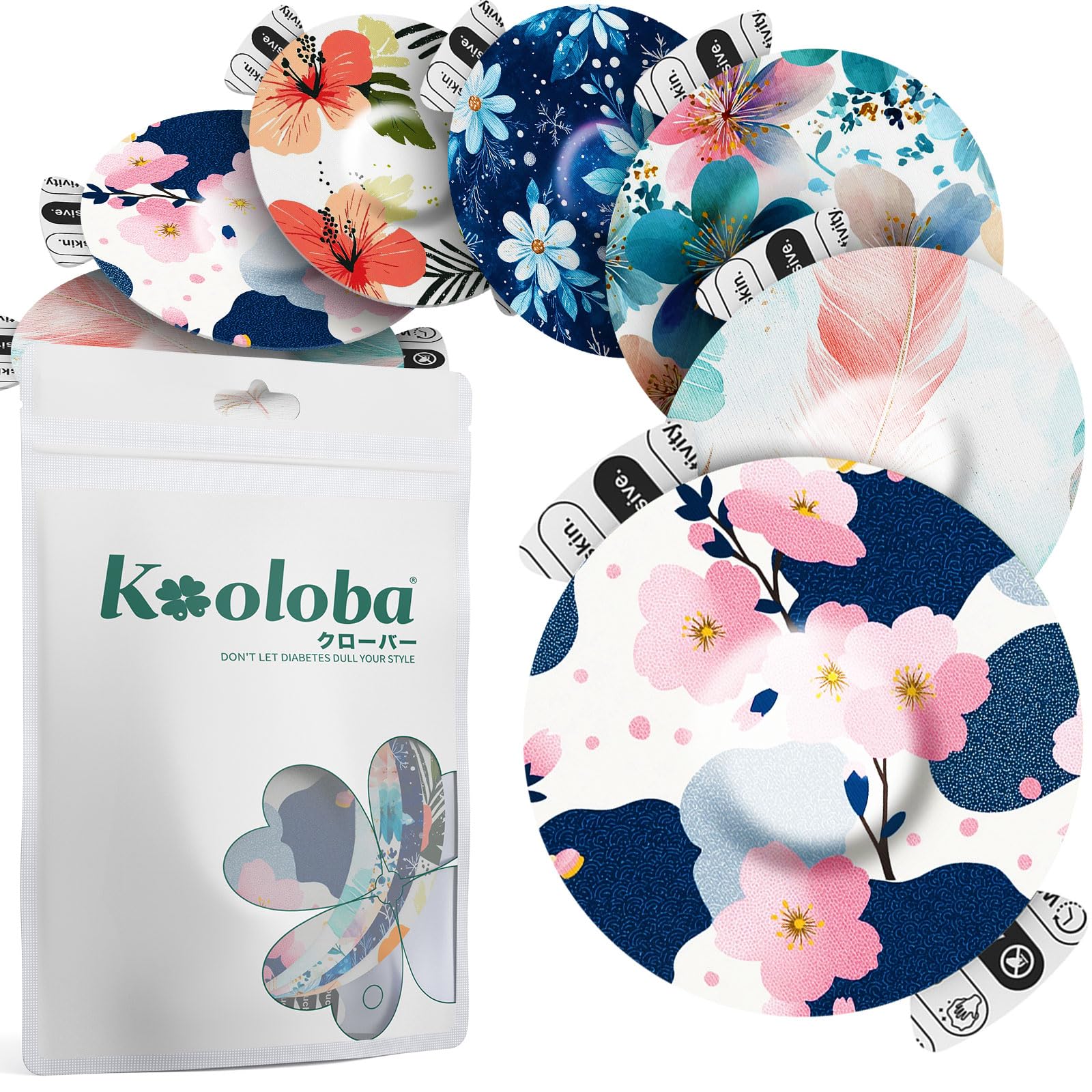 Sakurawords - Toppe adesive impermeabili per Libre 3, copertura del sensore per CGM, retro pre-tagliato con linguetta facile da staccare per 10-14 giorni, copertura completa senza colla al centro, 20