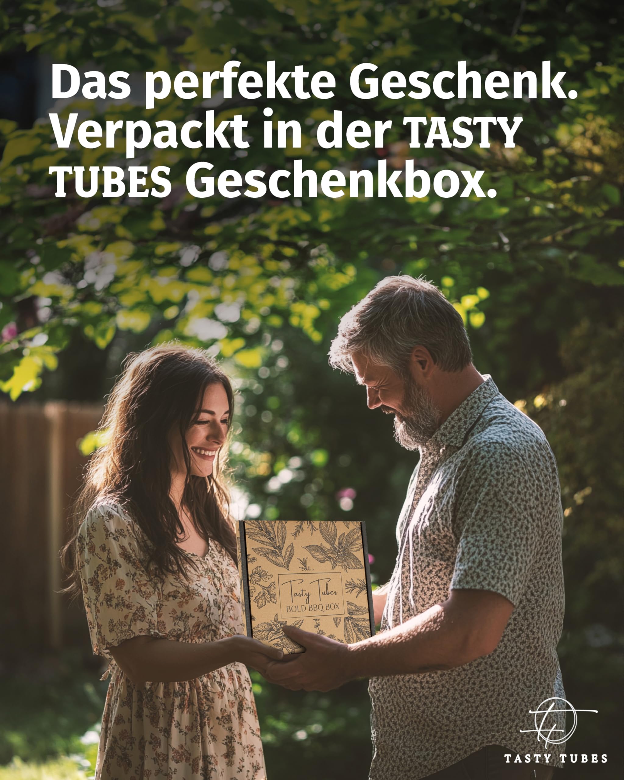 Tasty Tubes - Bold BBQ Box - Gewürz-Set - Besonderes Geschenk für Männer & Frauen - 10 verschiedene BBQ-, Dip- & Kräuterbutter-Gewürzmischungen - Geschenkbox für Grill-Begeisterte