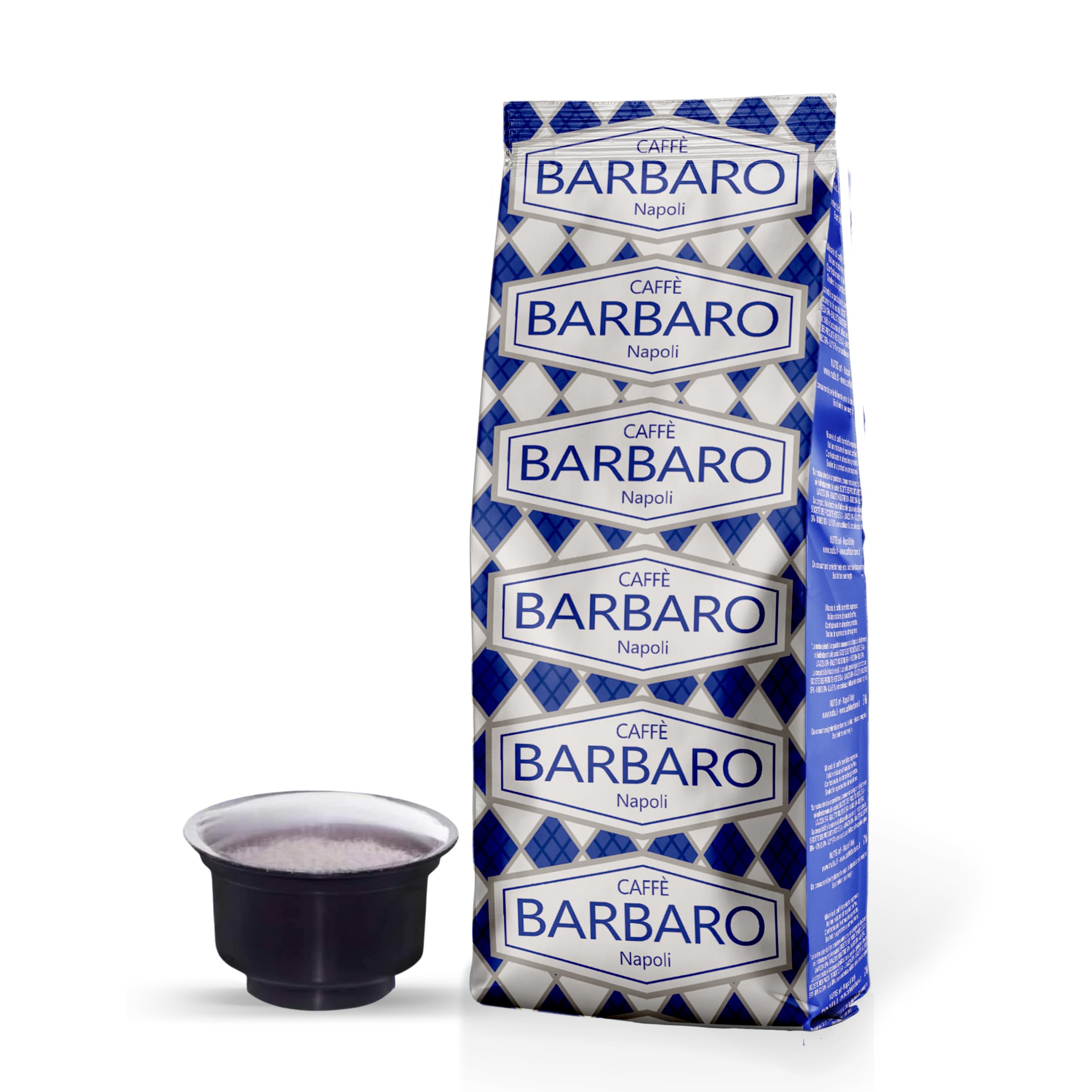 CAFFÈ BARBARO 300 Capsule Compatibili Con Macchine a Marchio Caffitaly® Miscela Blu Dolce, Cremoso, Cioccolattoso