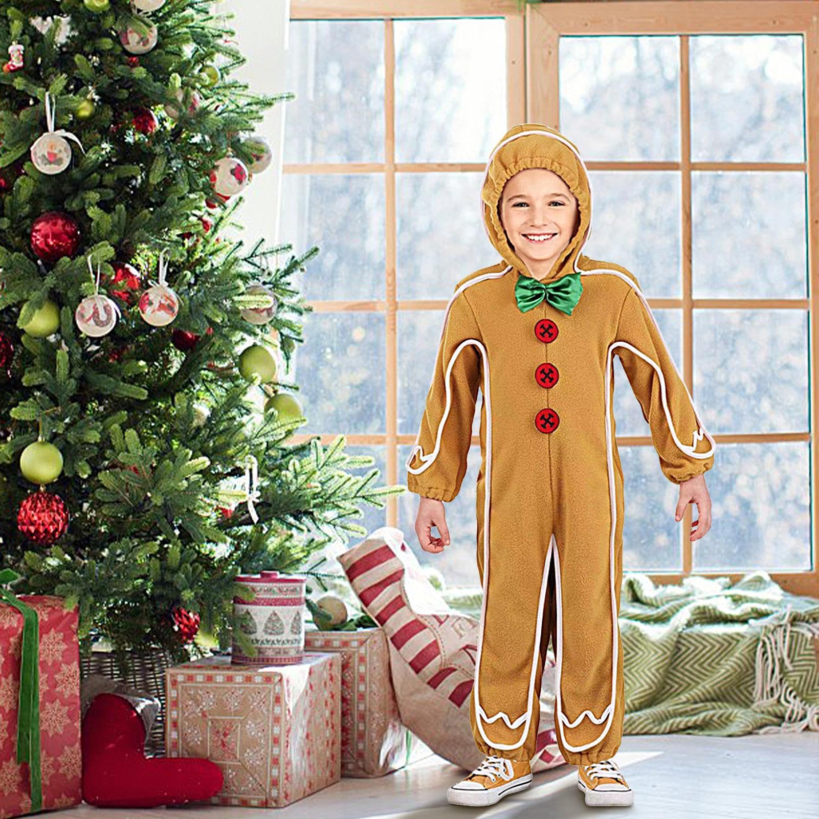 Amazon.co.jp: [冬の花] ジンジャーブレッドマン 着ぐるみ 子供用