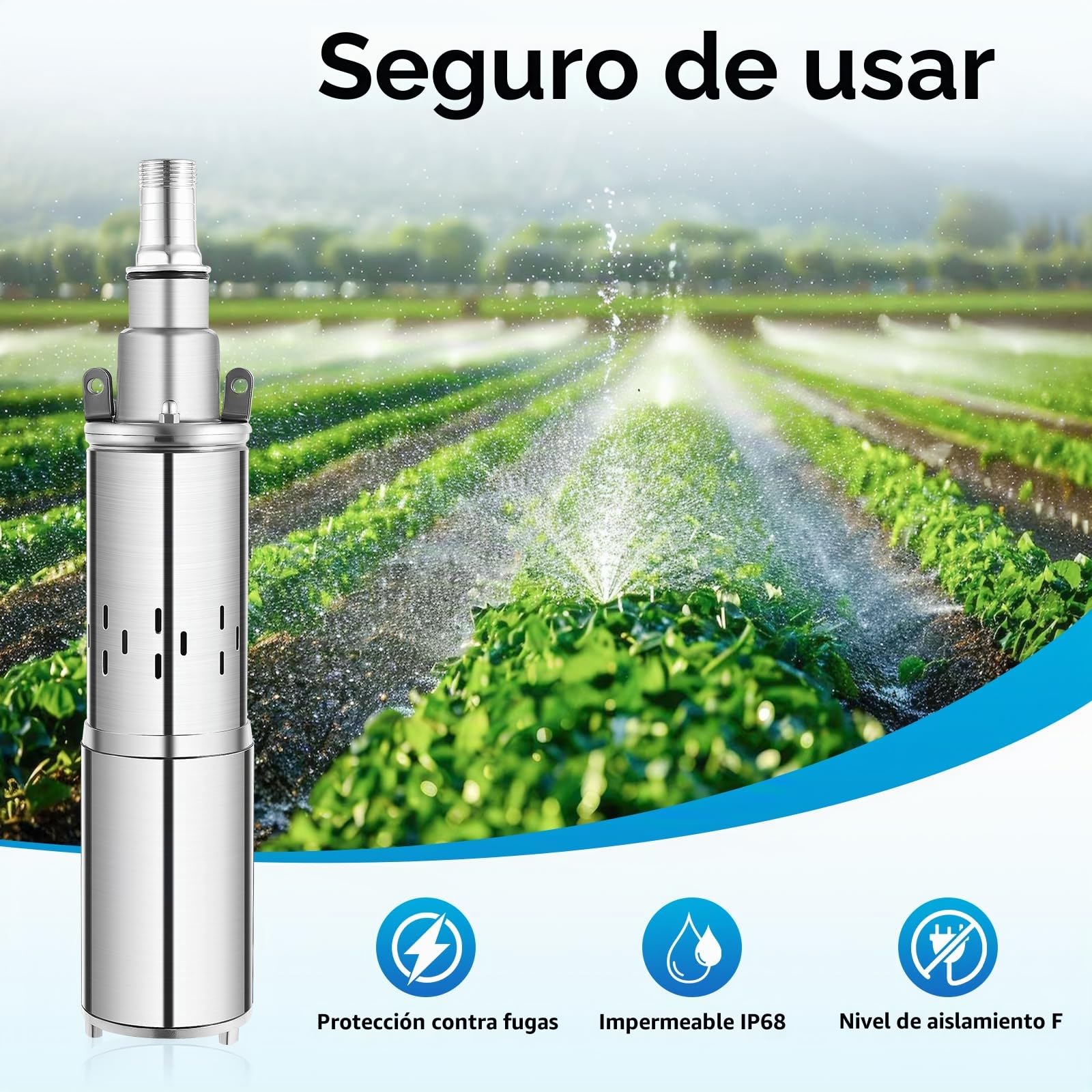 Bomba Para Pozos Profundos, 12 V, 180 W, De Acero Inoxidable, Sumergible, Salida De 25 Mm Hasta 20 M, 1,2 M³/H, Ideal Para Riego O Suministro De Agua