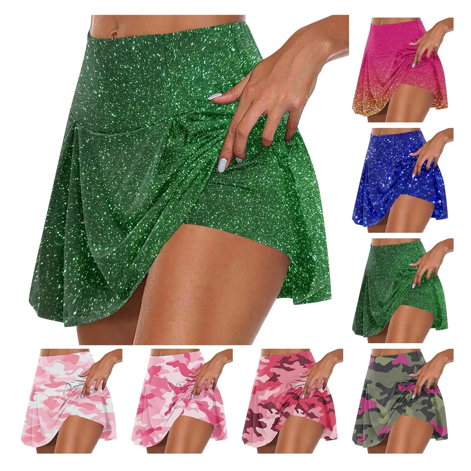 Gonne da Golf Gonne da Tennis Elastiche plissettate Donna, Pantaloncini Interni Corsa e Yoga, gonne-Pantaloncini Golf, Abiti