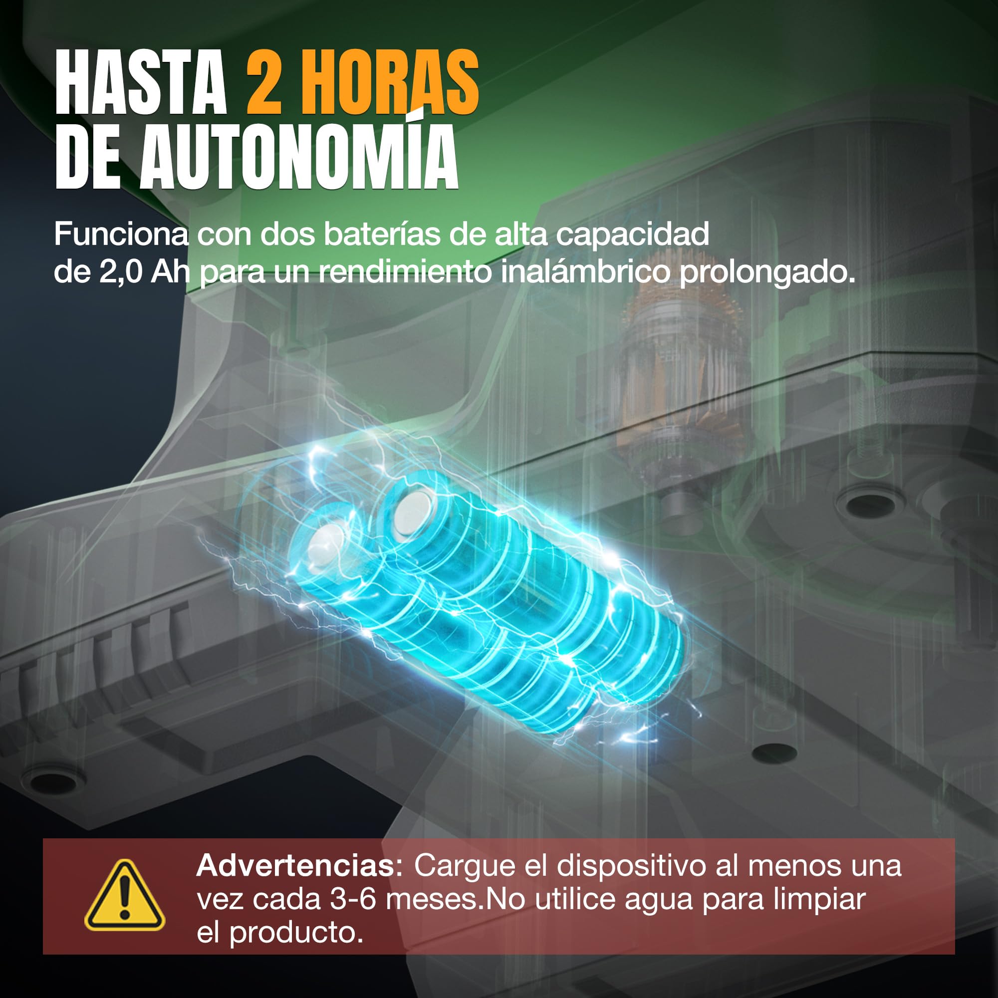 WORKPROX Sembradora Universal con batería Recargable 7,2 V, 8 Niveles de Flujo, 6 Velocidades y Ancho de Proyección Regulable, Esparcidor para Semillas de Césped, Fertilizantes y Sal Antihielo