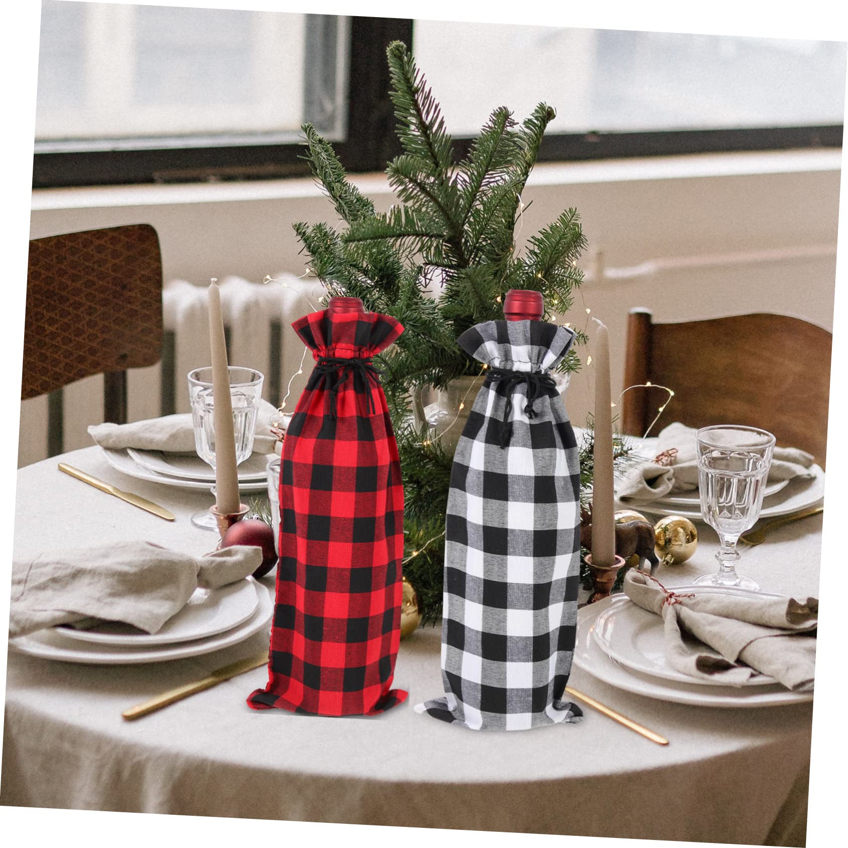 TOPBATHY STK Weinverpackungsbeutel Flaschentasche Beutel Für Weinflaschen Tasche Für Weinflaschen Weihnachtsgeschenktüten Weinbeutel Für Partys Weihnachtstasche Bettwäsche Aus Baumwolle