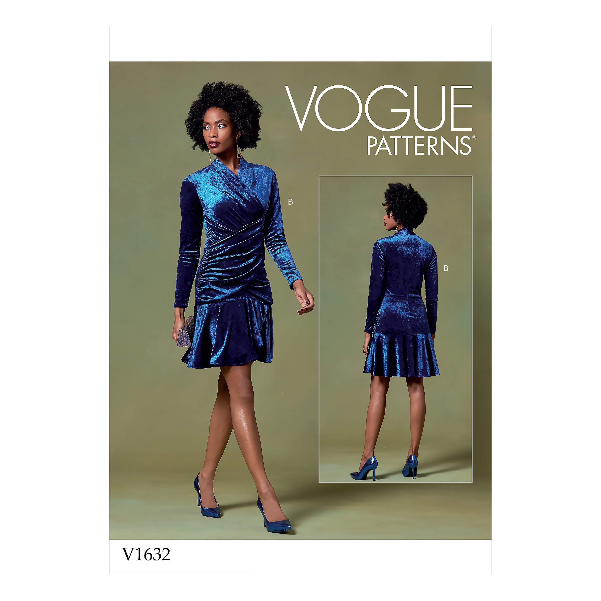 Vogue Patterns-V1632E5 - Cartamodello per abiti da donna, varie dimensioni, colore: Bianco