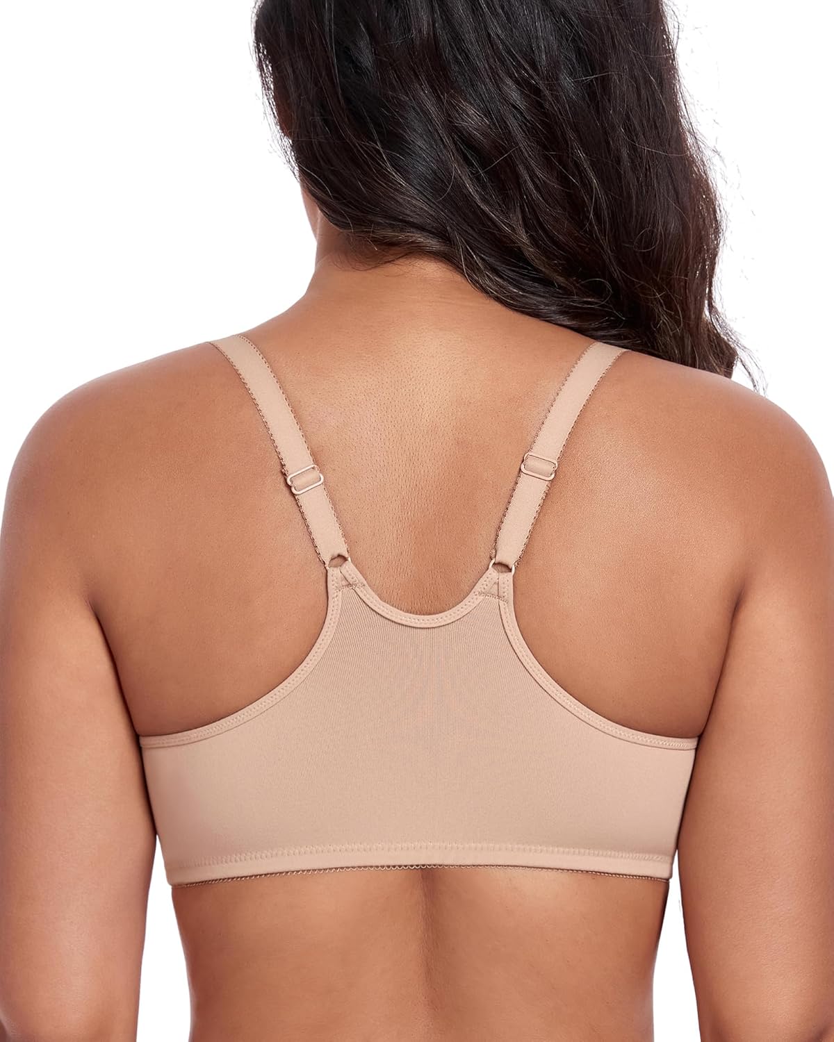 DotVol Women's Front Closure Unlined Underwire Racerback Full Coverage Plunge Everyday Bra - Image 6