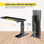 Pliable Pro Extendeur à échelles lourdes, conception de matériaux en acier haute résistance, avec tapis antidérapant, 11,4-18" réglable