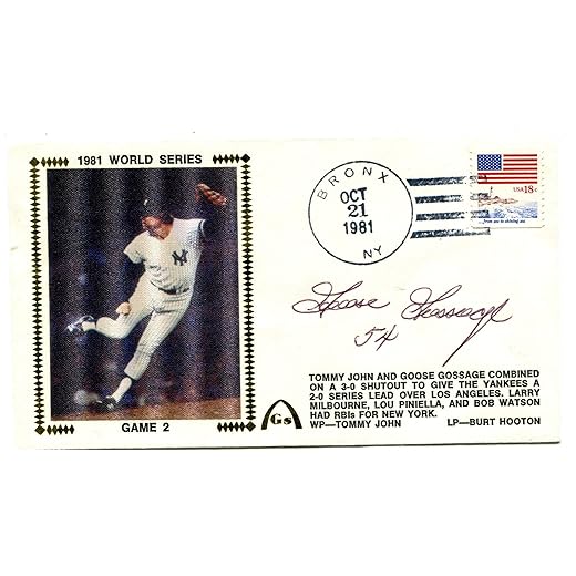 Goose Gossage 1981 World Series Game 2 Autographed First Day Cover - MLB Cut Signatures