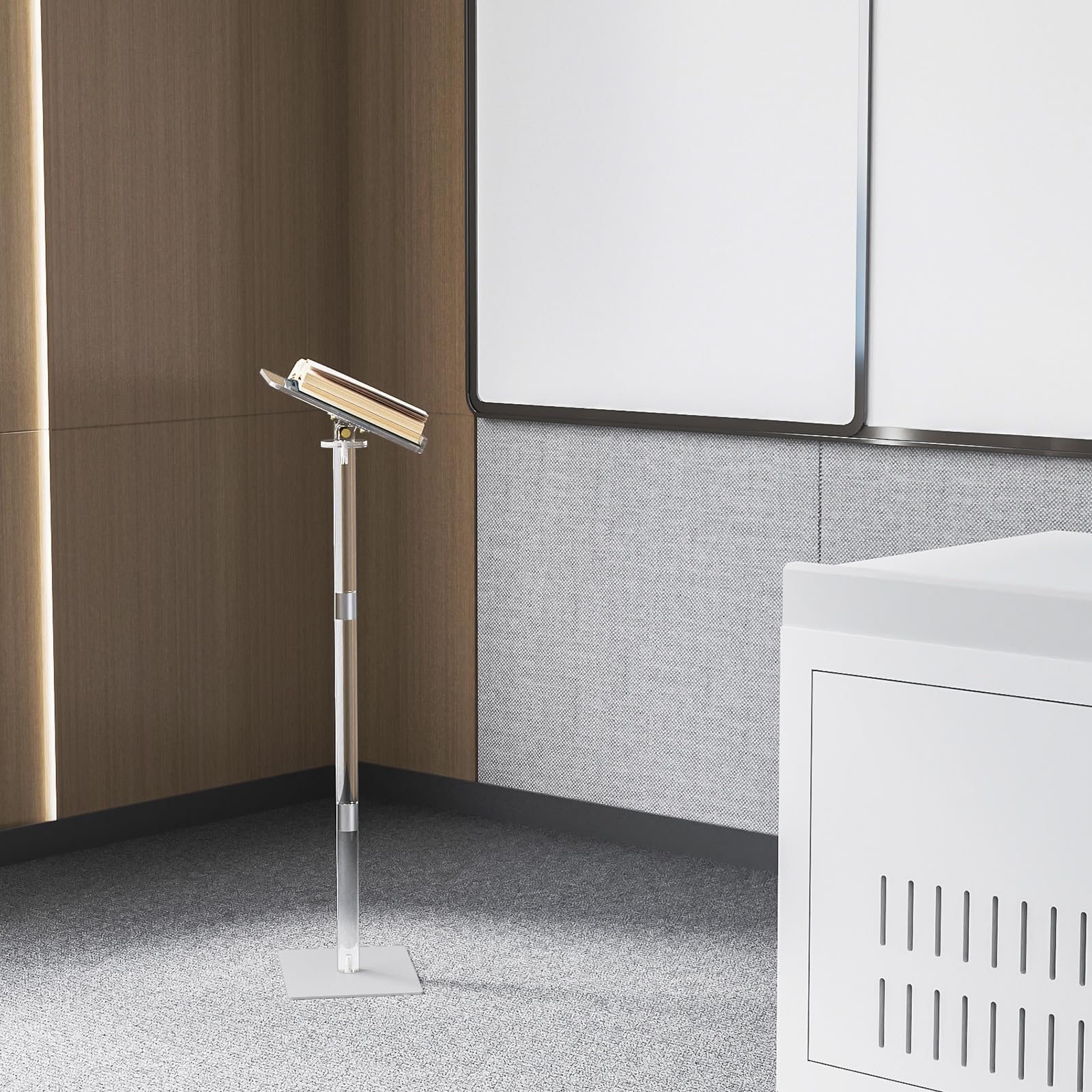 Amazon.com : HMYHUM Small Acrylic Podium Stand, Angle Adjustable
