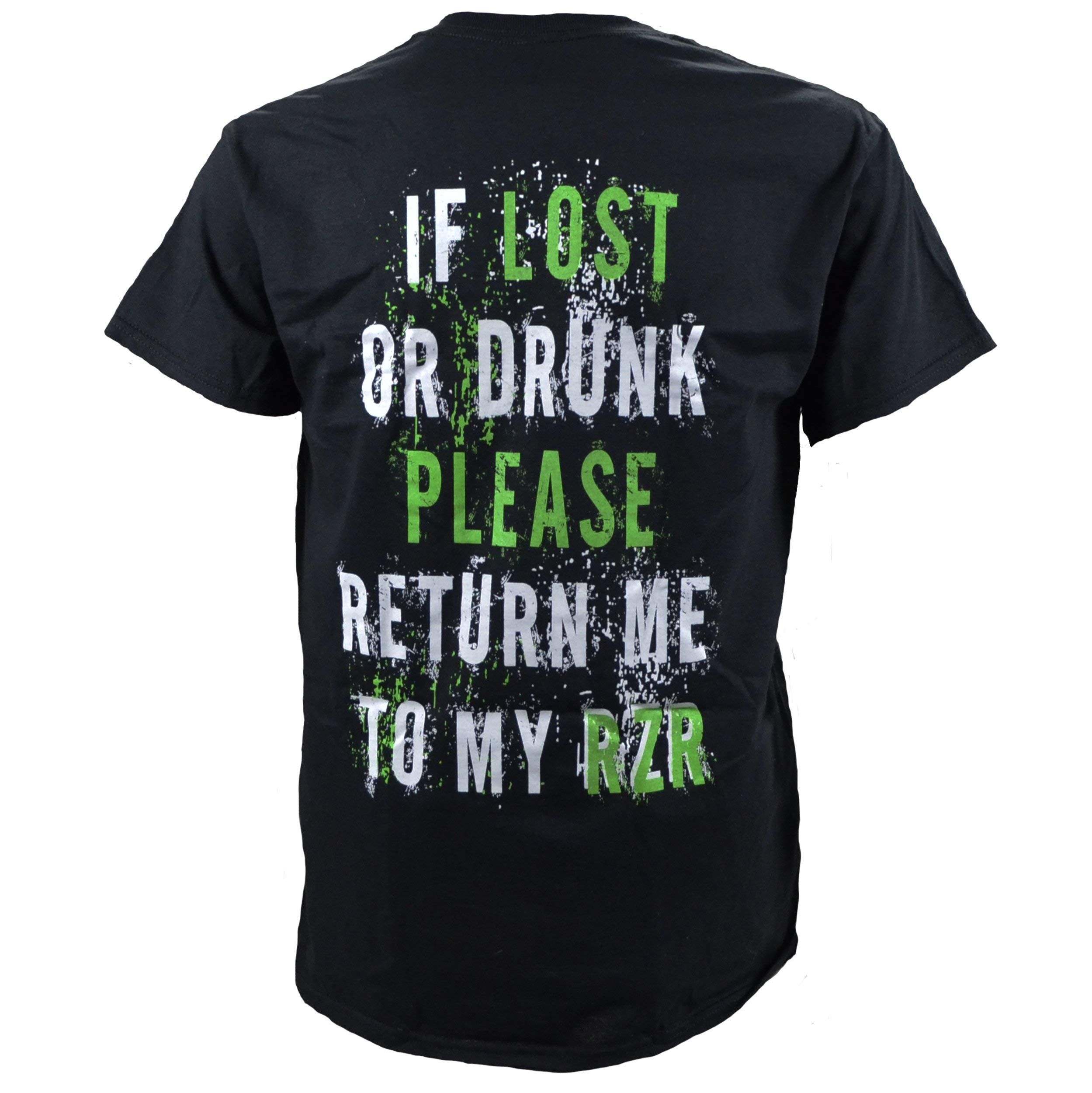 Extreme Muddin If Lost Or Drunk Please Return Me to My RZR on a Black T Shirt