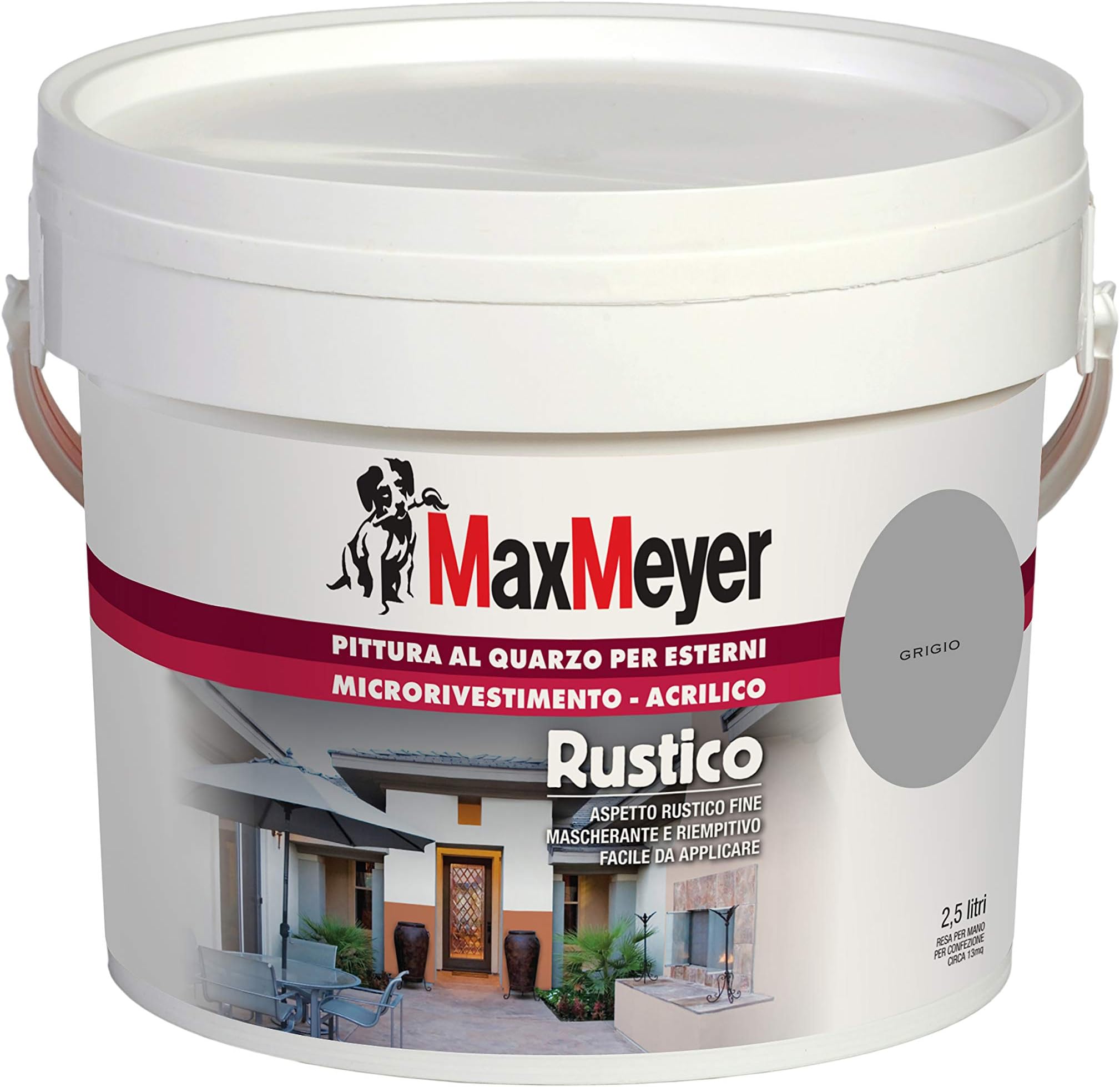Pittura Per Pavimenti PECTRO 4 L – Per Interni Ed Esterni, Adatta A Garage, Cantine, Campi Sportivi E Cemento – Colore Grigio