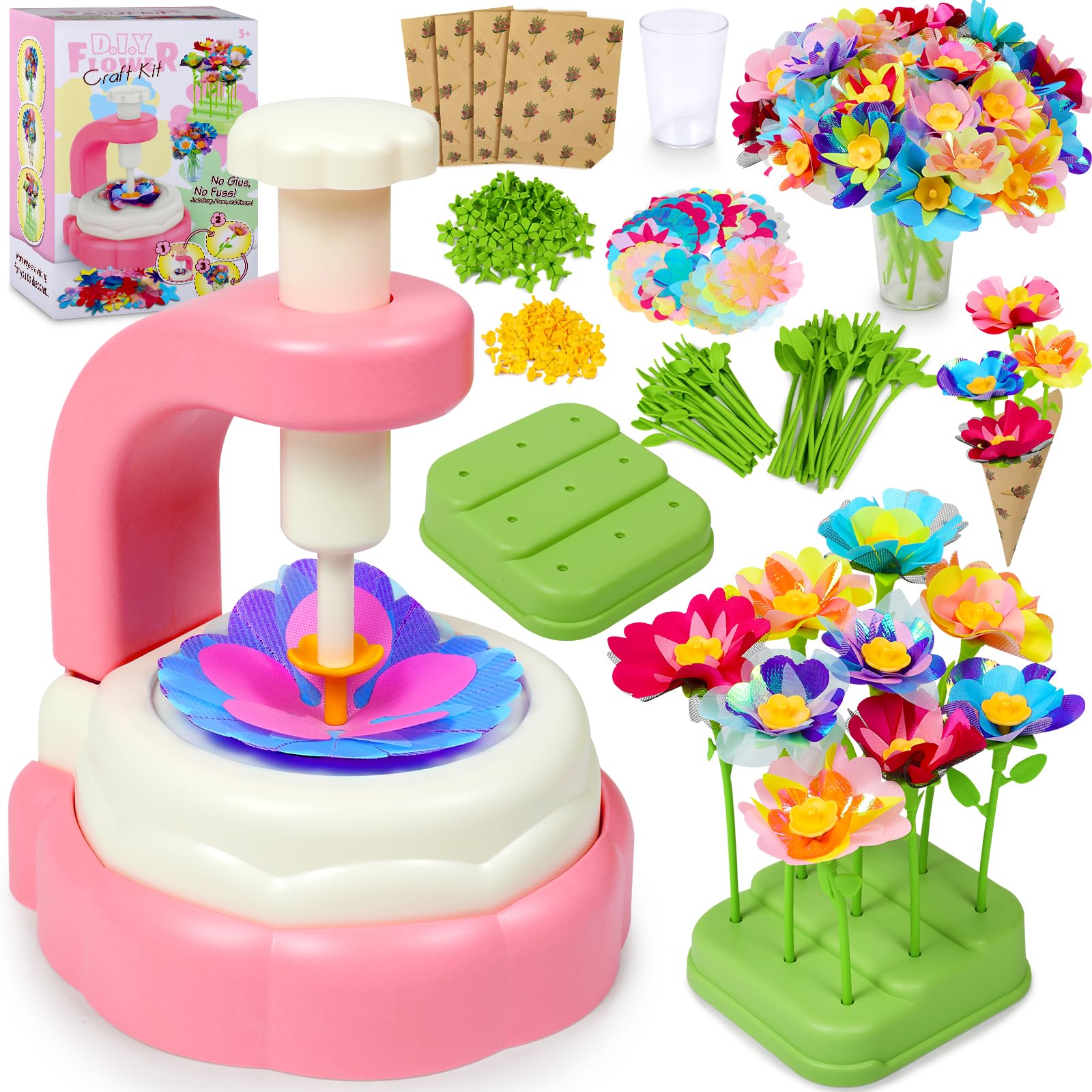 Fabric Flower Bouquets Toys DIY Craft Kits Toys for Kids - Flowers