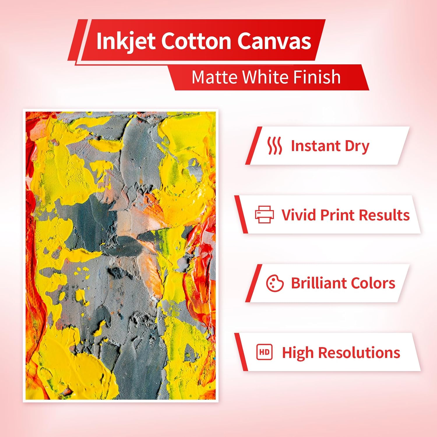 350g Thick Premium Printable Cotton Fabric Sheets for Inkjet Printer - 8.5x11 Inch, 20 Sheets,100% Real Cotton Canvas with Matte Finish for Photo Printing,Craft Projects