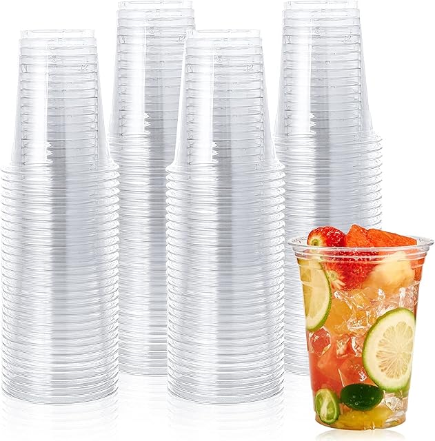 Aspect Clear Plastic Cups Disposable Cups 100 Pcs, 7 Oz Disposable Plastic Glasses for Party, Wedding , Cocktails , Christmas Party Cups , Cold Party Drinking Cups | 100 Plastic Glasses