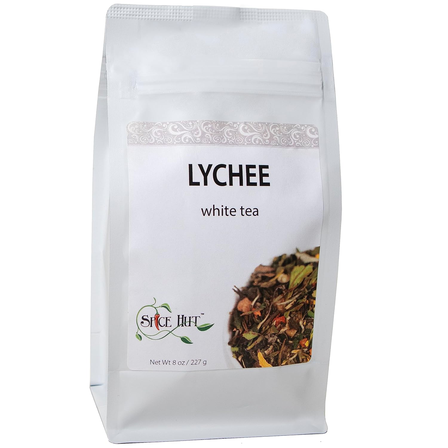 Lychee White Tea Loose Leaf, Low Caffeine, High Antioxidants, Hot & Iced White Tea | 8oz Bulk Tea, 80-100 Cups | The Spice Hut, First Sip of Tea