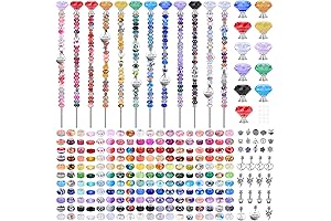 Multicolored Fairy Wand with Charming Rainbow Beads and Diamond Tops