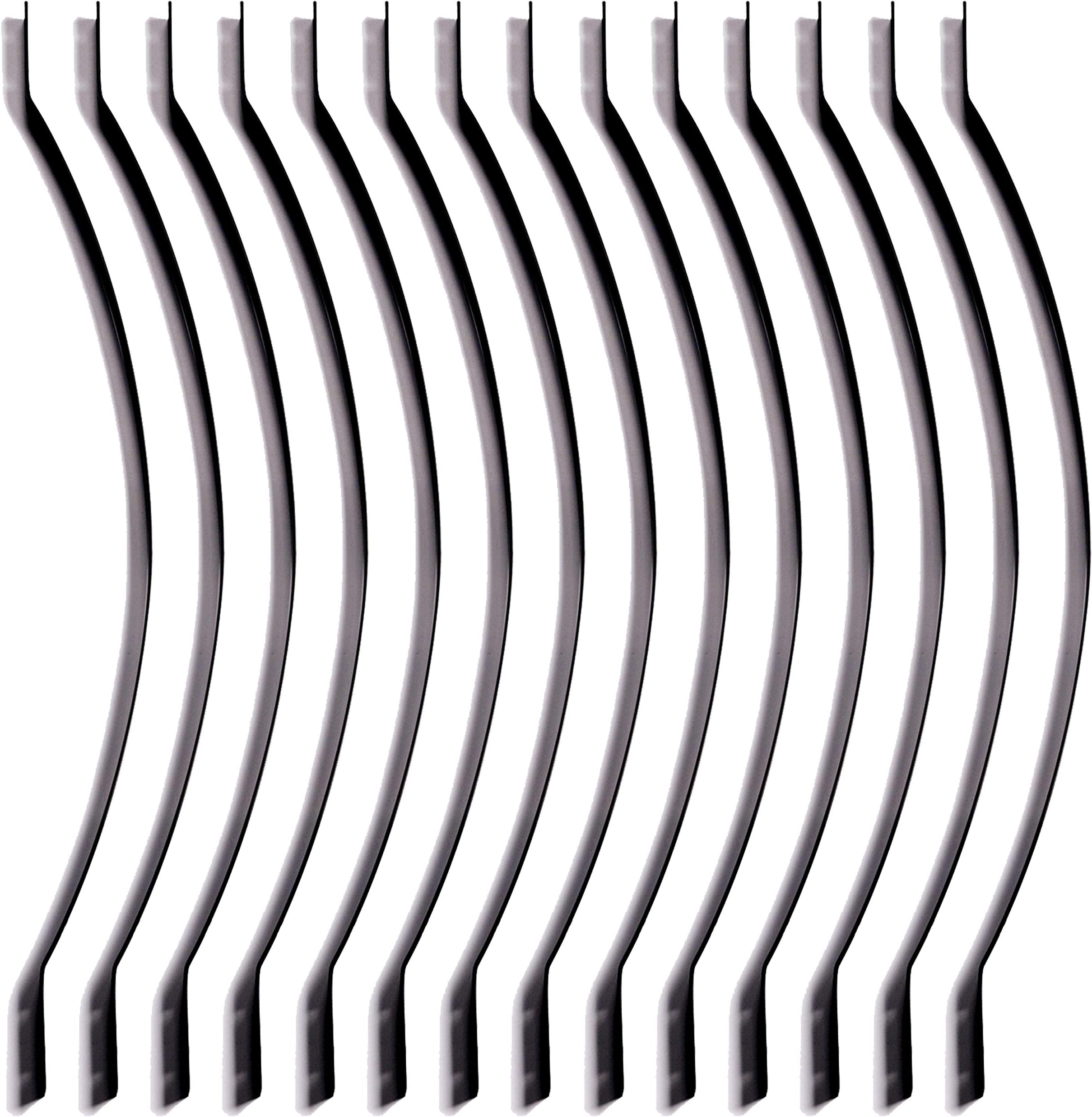 Myard 32-1/4 Inch Iron Deck Balusters, Arc Arch Style, Matte Black