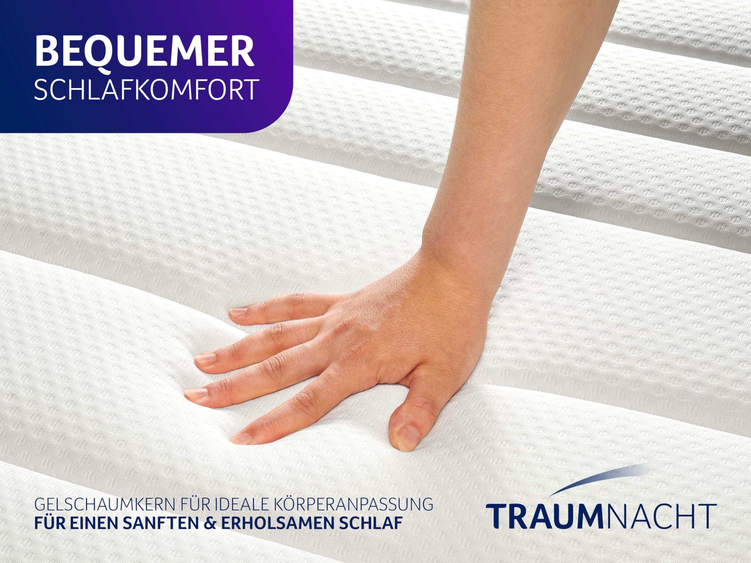 Traumnacht SleepGuard Kaltschaum-Topper, Matratzenauflage, Schoner für Matratze bis 30 cm, Allergiker geeignet, Öko-Tex Zertifiziert, 120 x 200 cm, produziert nach deutschem Qualitätsstandard
