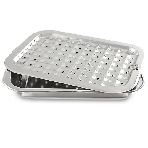 Norpro 274 Stainless Steel Broil/Roast Pan Set 17 in.
