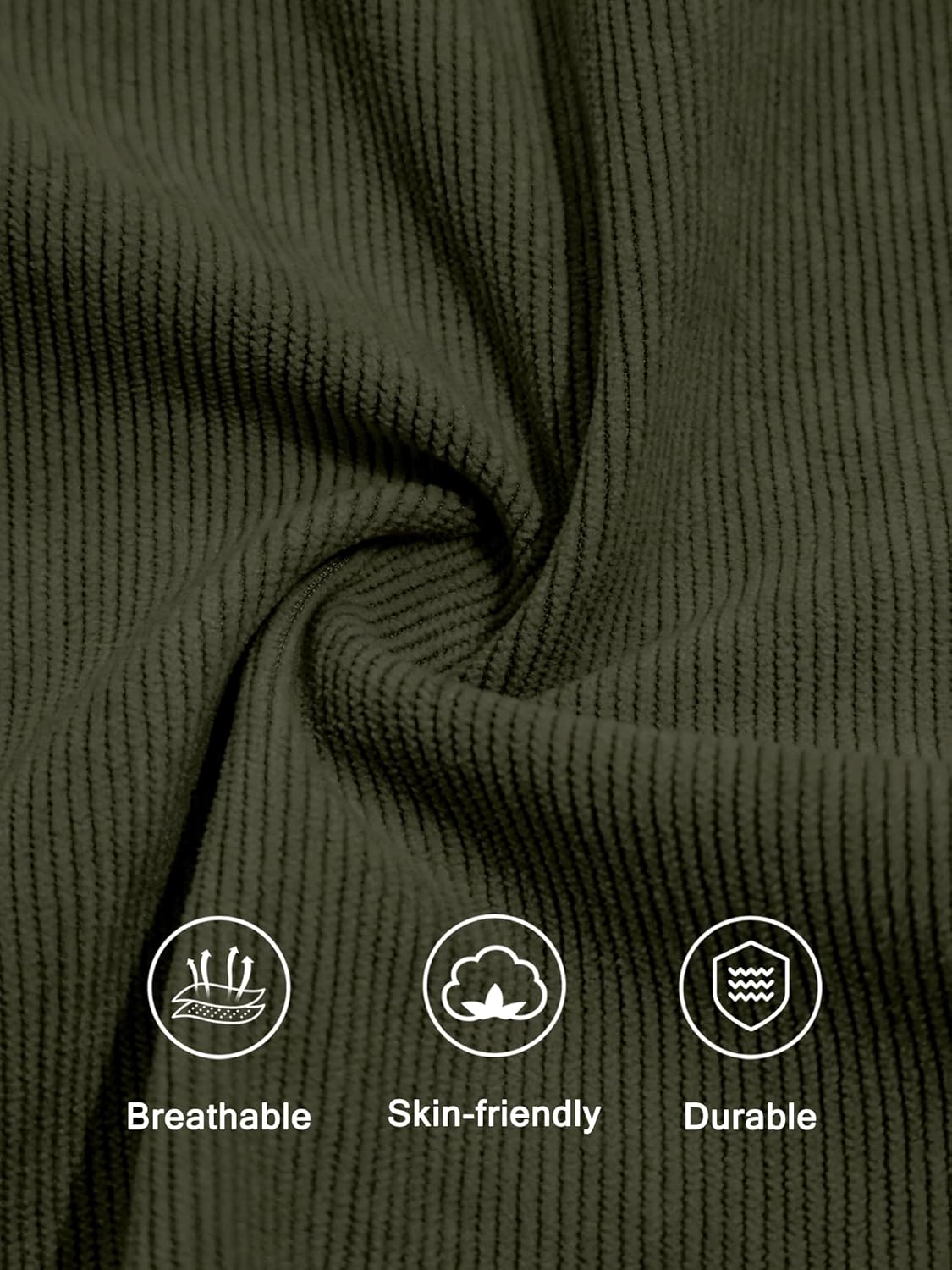 JEMLDL Men's Corduroy Shorts 5 Inch Inseam Drawstring Elastic Waist Lightweight Casual Summer Beach Shorts with Pocket - Image 5