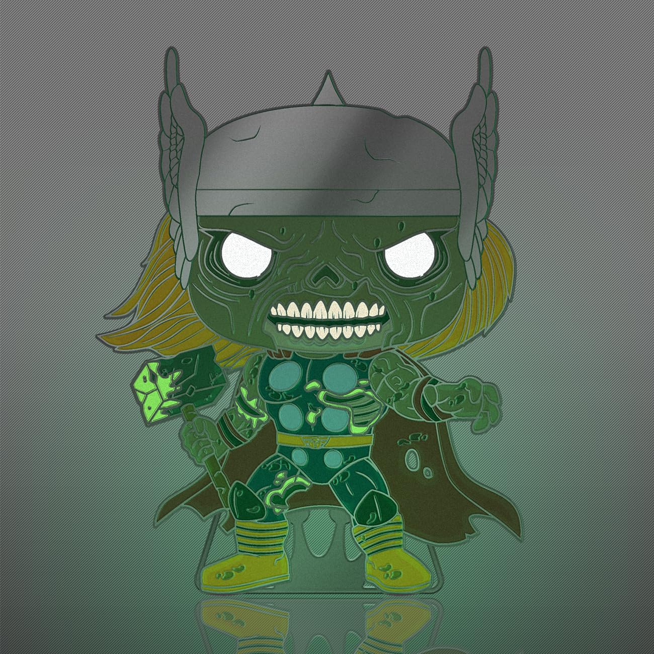 Funko POP! Large Enamel Pin MARVEL: Zombie Thor - przypinki emaliowane Marvel Zombies - urocza kolekcjonerska broszka - do plecaków i toreb - pomysł na prezent - oficjalny towar - fani komiksów