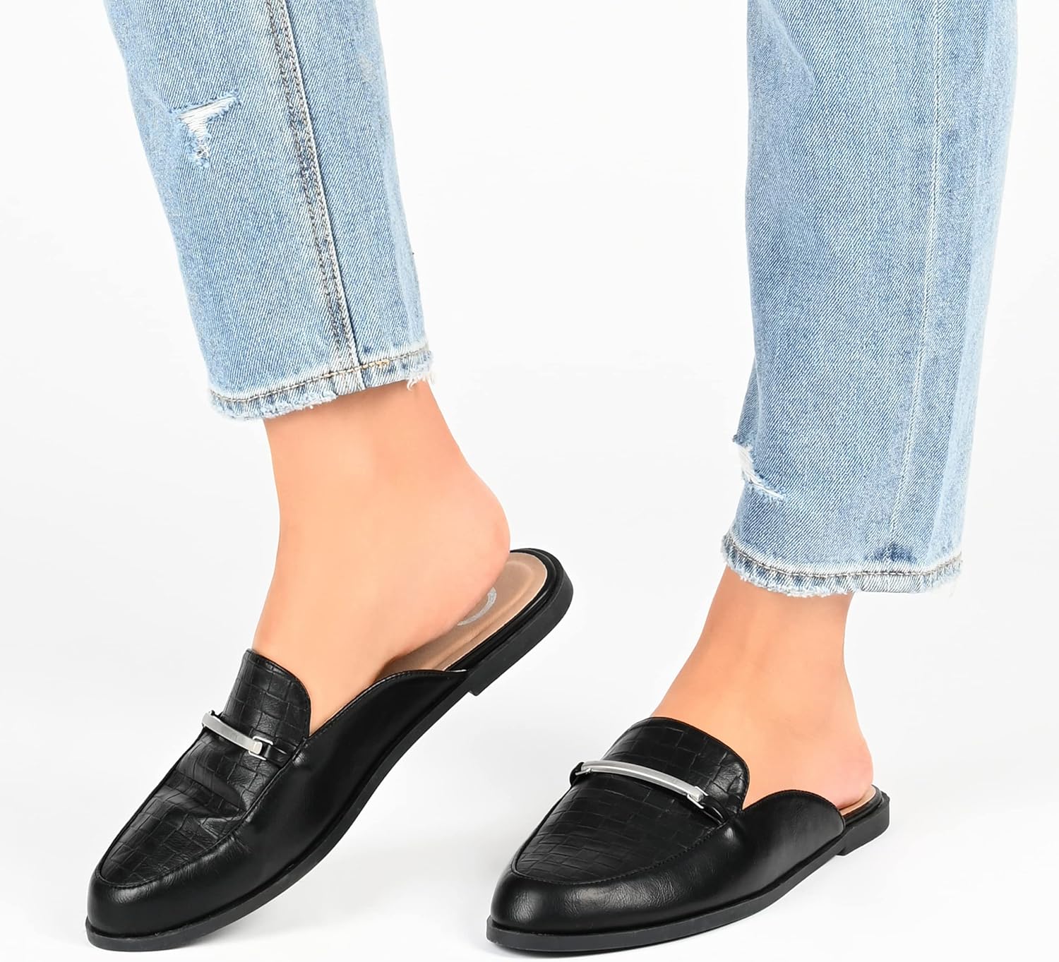 Journee レディース Rubee スリッポン ラウンドトゥ ミュール フラット