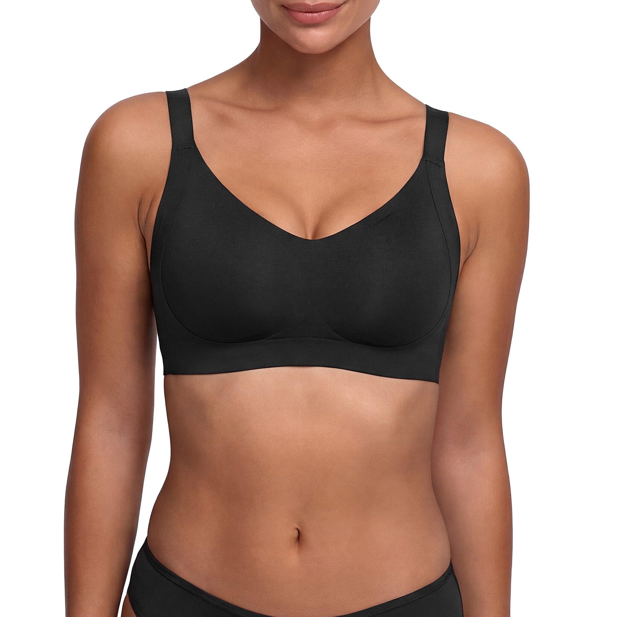 Seamless Compact Push-Up BH – Damen BH ohne Bügel – Nahtloser bügelloser Push-Up BH mit extra herausnehmbaren Pads – Hebt & formt die Brust – Atmungsaktiv & perfekte Passform