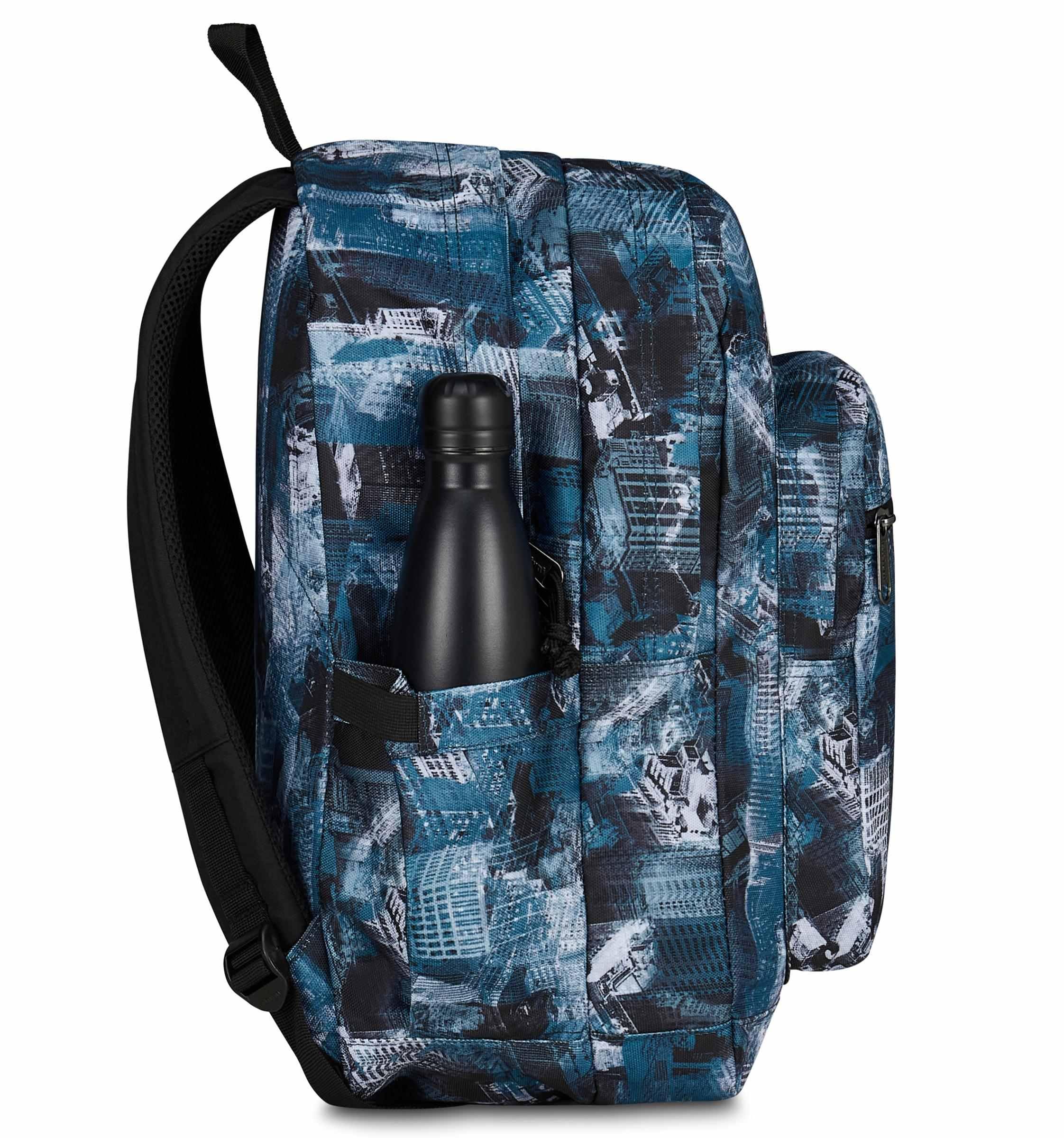 Invicta Zaino Scuola Jelek, Blu, Doppio Scomparto Con Tasca per PC e Tasca per Borraccia, 34 lt, Scuola Media e Superiore, Zaino Ragazzo