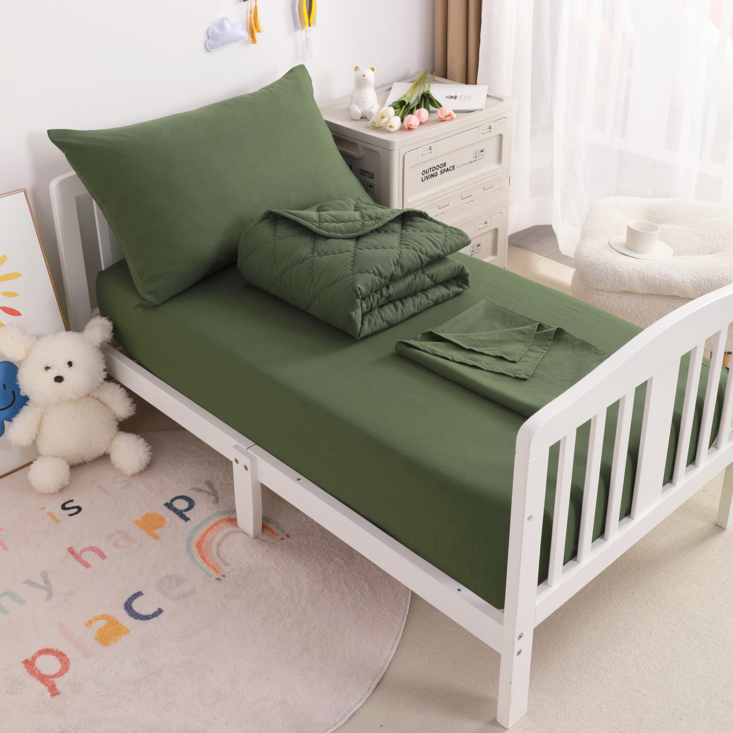 Olive Toddler Bedding Set