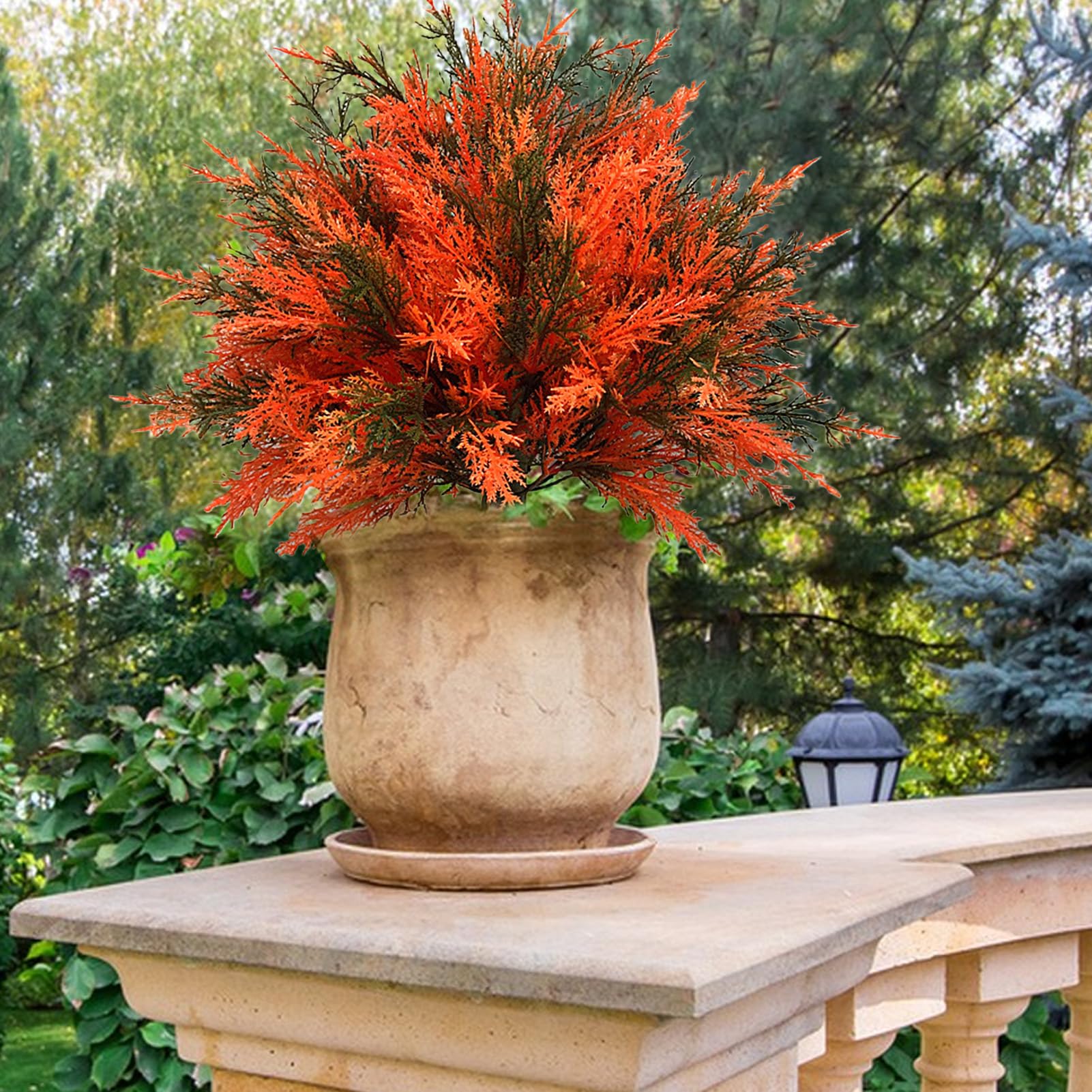 Piante Artificiali Da Esterno Con Paletti Decorazione Giardino Finto Cedro