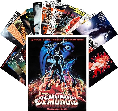 Postales vintage 24 piezas demonios fantasmas vintage basura thriller película de terror