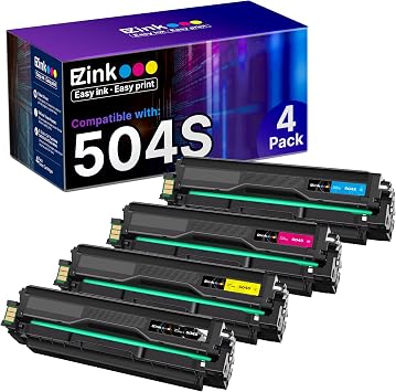 E-Z Ink CLT-504S CLT-K504S Toner Cartridge for Samsung 504S K504S CLT 504S | Compatible for Samsung Xpress C1860FW C1810W SL-C1860FW SL-C1810W CLX-4195FW CLP-415NW Printer1Black 1Cyan 1Yellow 1Magenta