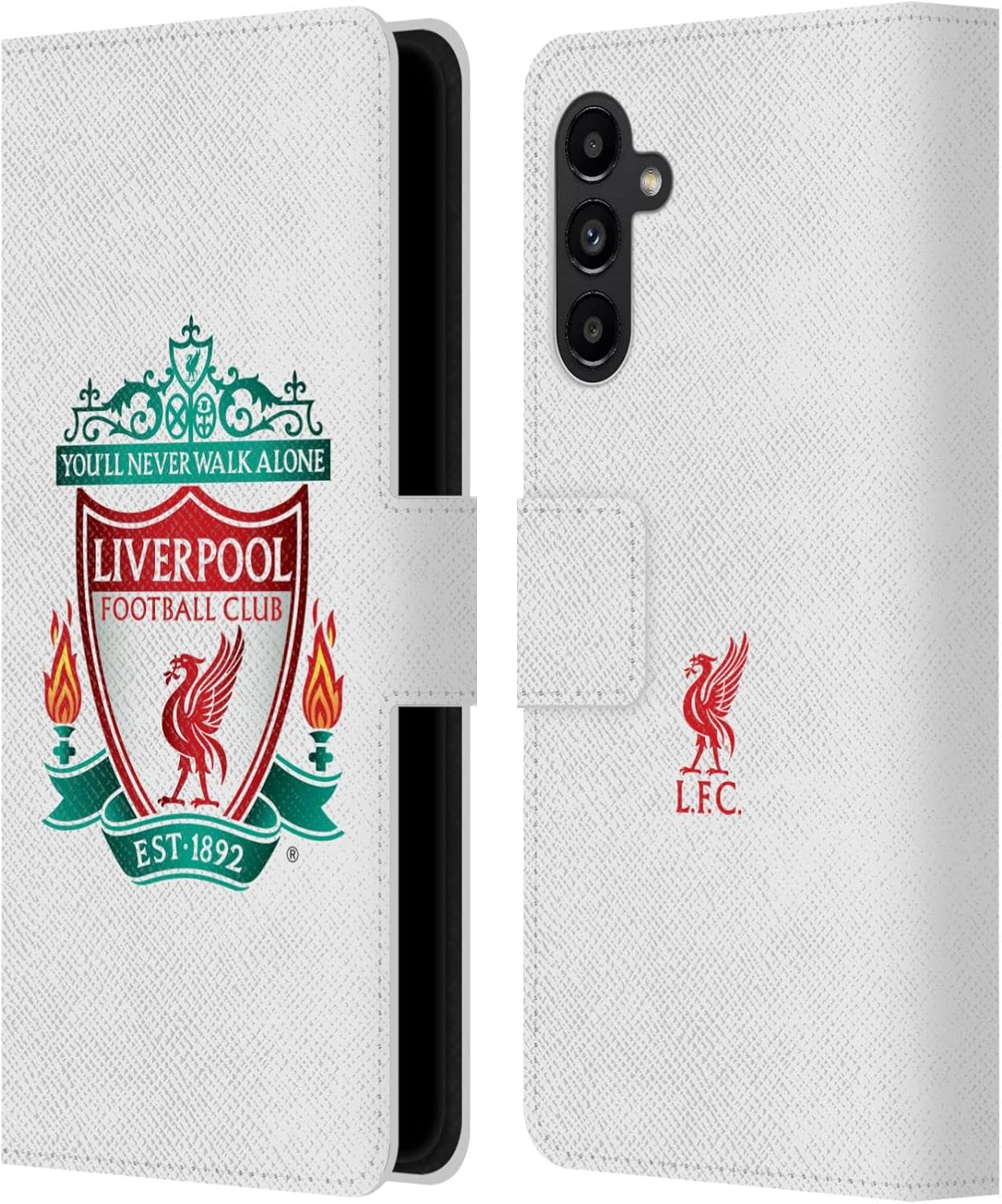 Head Case Designs Officially Licensed Liverpool Football Club Red 1 Crest 1 Leather Wallet Case Compatible with Samsung Galaxy A13 5G (2021)