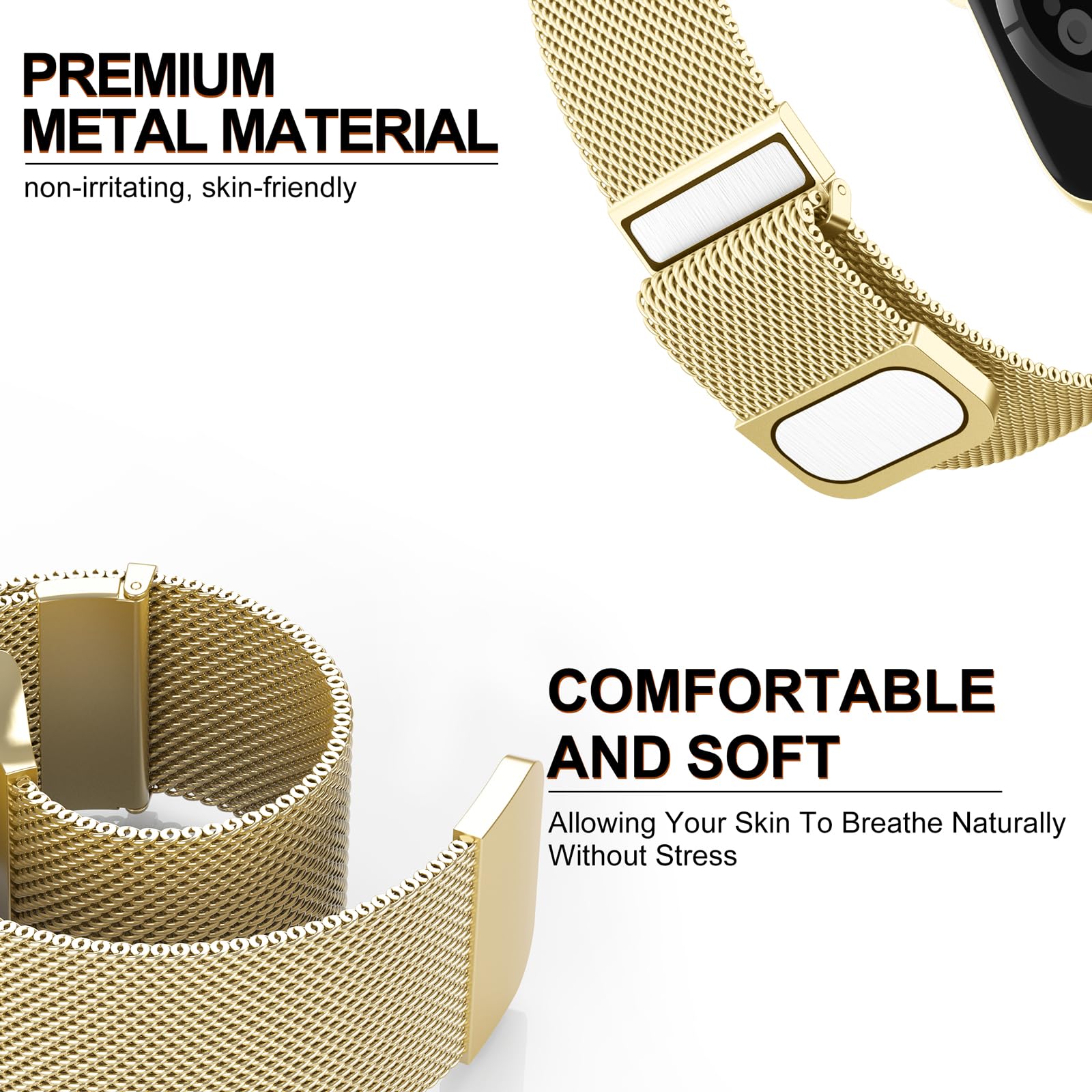 Higgs Metallo Cinturino Compatibile con Cinturini Apple Watch 40mm 41mm 38mm 44mm Ultra 2 49mm 45mm 42mm Uomo,Cinturino Doppie Magnetiche per iWatch Serie SE(se 2) 9 8 7 6 5 4 3 2 1, Maglia Milanese