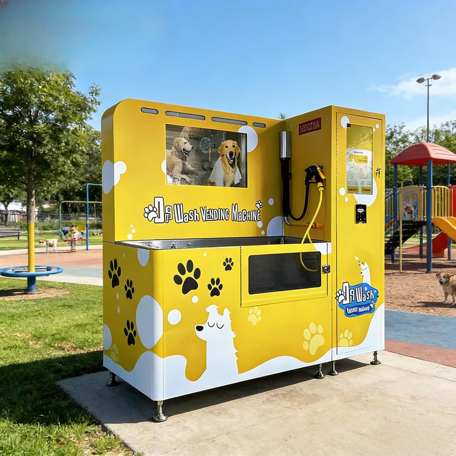 Dog Self Wash Station, Pet Washing Machine with Dog Bath Sprayer, Indoor Pet Shower for Canine Grooming & Bathing, Self Service Pet Cleaning Supplies for Home Use