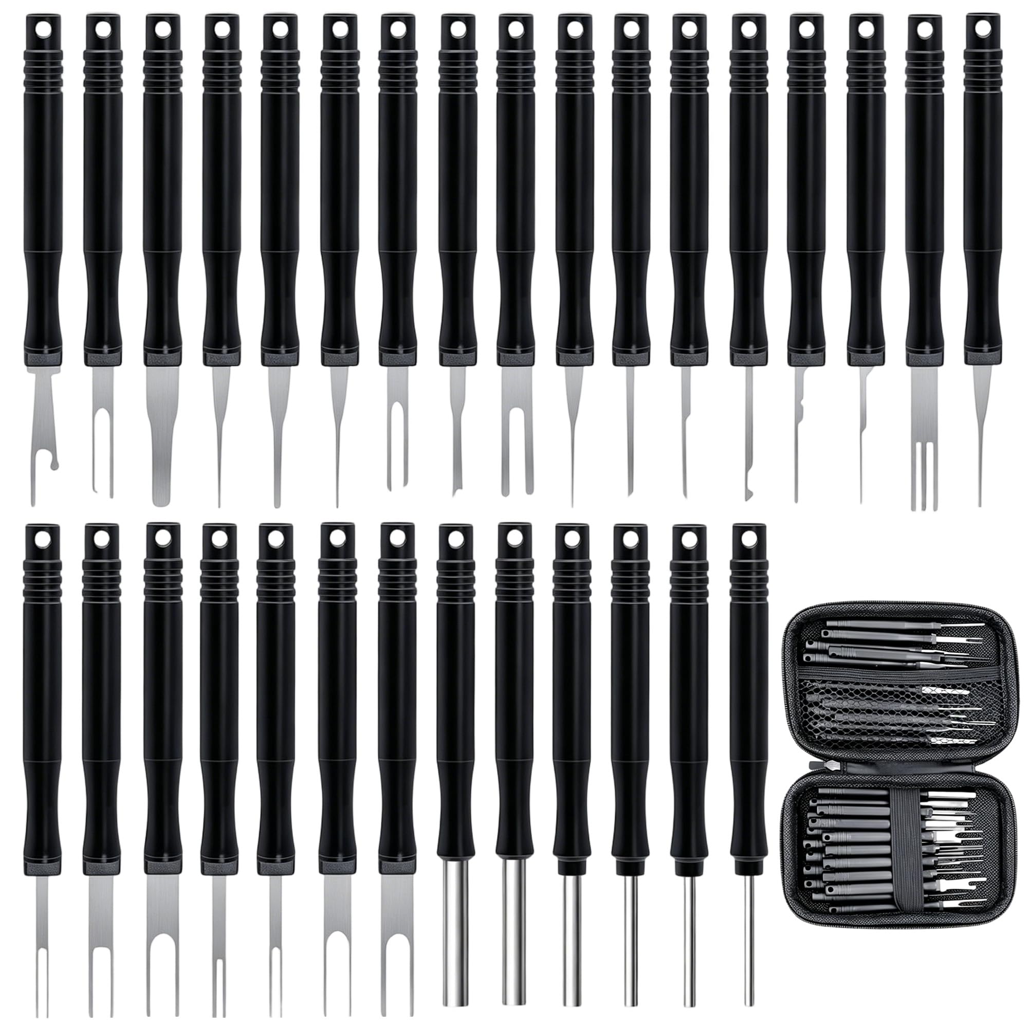 Terminal Removal Tool Kit,30 Pcs Stainless Steel Pin Extractor Tool Set