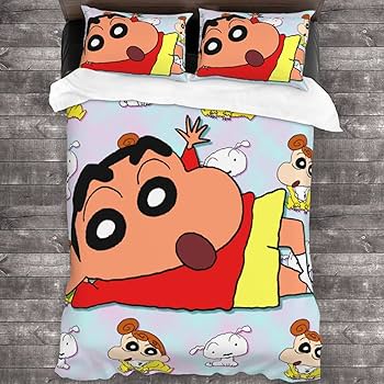 クレヨンしんちゃん　枕カバー、ボックスシーツ　2点セット　（キング） クレヨンしんちゃん 枕カバー、ボックスシーツ 2点セット