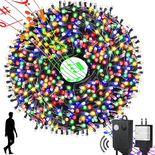 Miniatura 23 de 1000 luces LED de Navidad de 328 pies para interiores y exteriores, 8 modos para decoración de fiesta de árbol de Navidad, 100% certificación UL