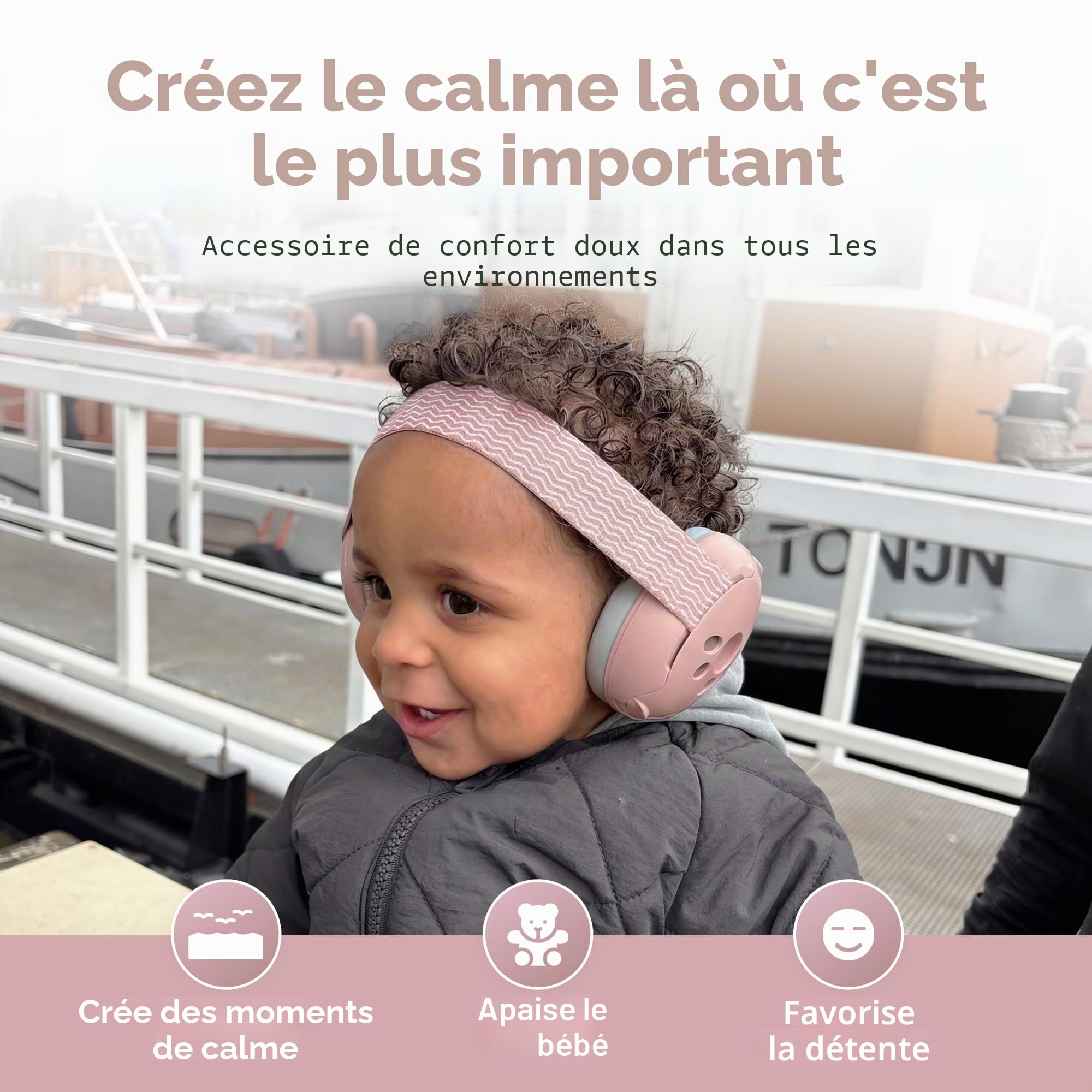 ZAZU Lot de serre-tête et bandeau de protection auditive pour enfants - Protection contre le bruit pour bébés et tout-petits de 0 à 48 mois - Doux, réglable et personnalisable - Différentes couleurs