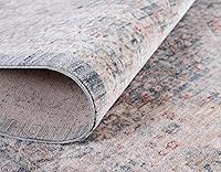 Vista 7 de Unique Loom Noble Collection - Alfombra de área Elizabeth (2' 2" x 3' 1" Rectángulo, Azul/Beige)