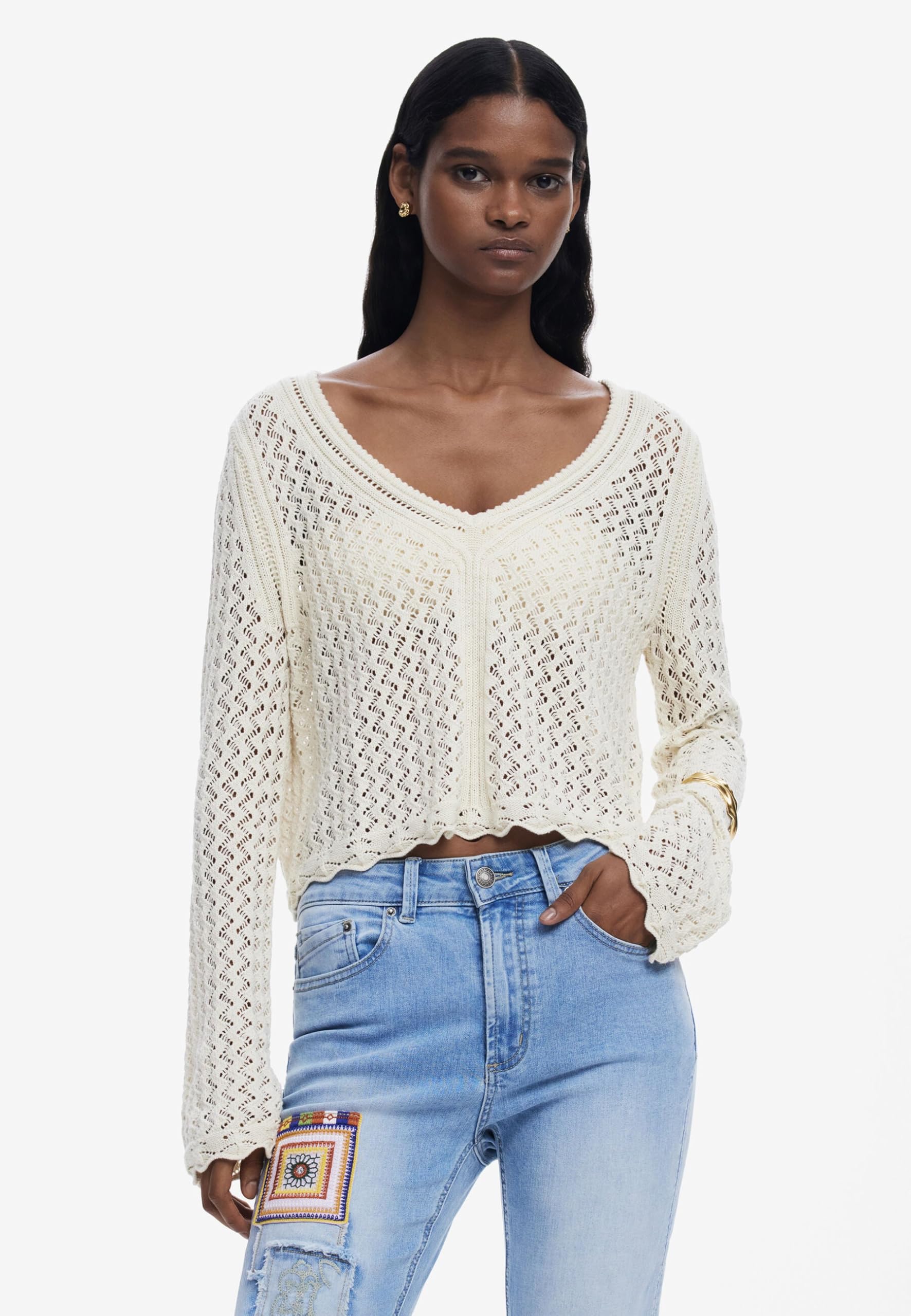 Desigual Jers_flam Sweatshirt Mujer (Pack de 1)