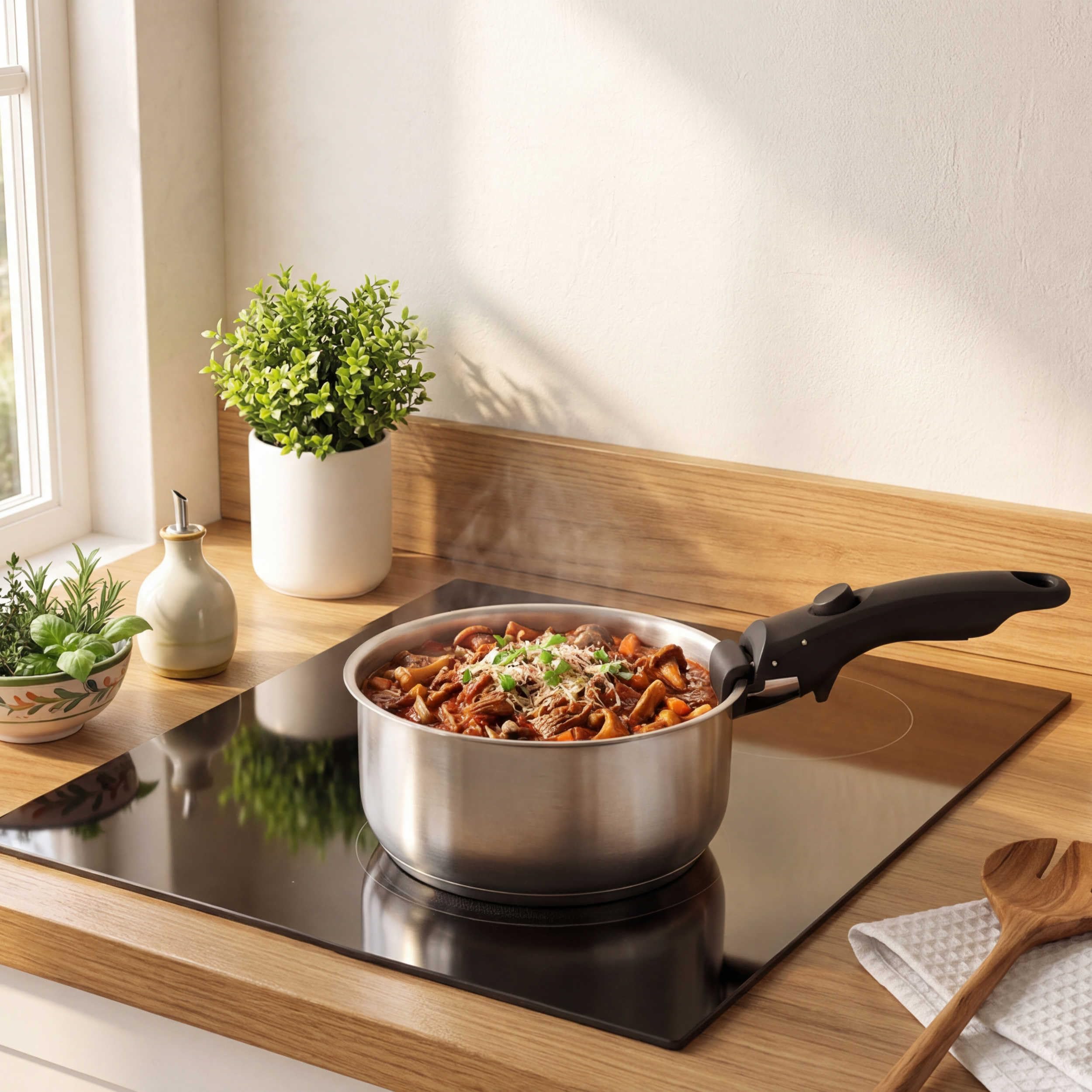 Russell Hobbs Smart Clip Zestaw garnków 4 szt., stal nierdzewna, 18/20 cm