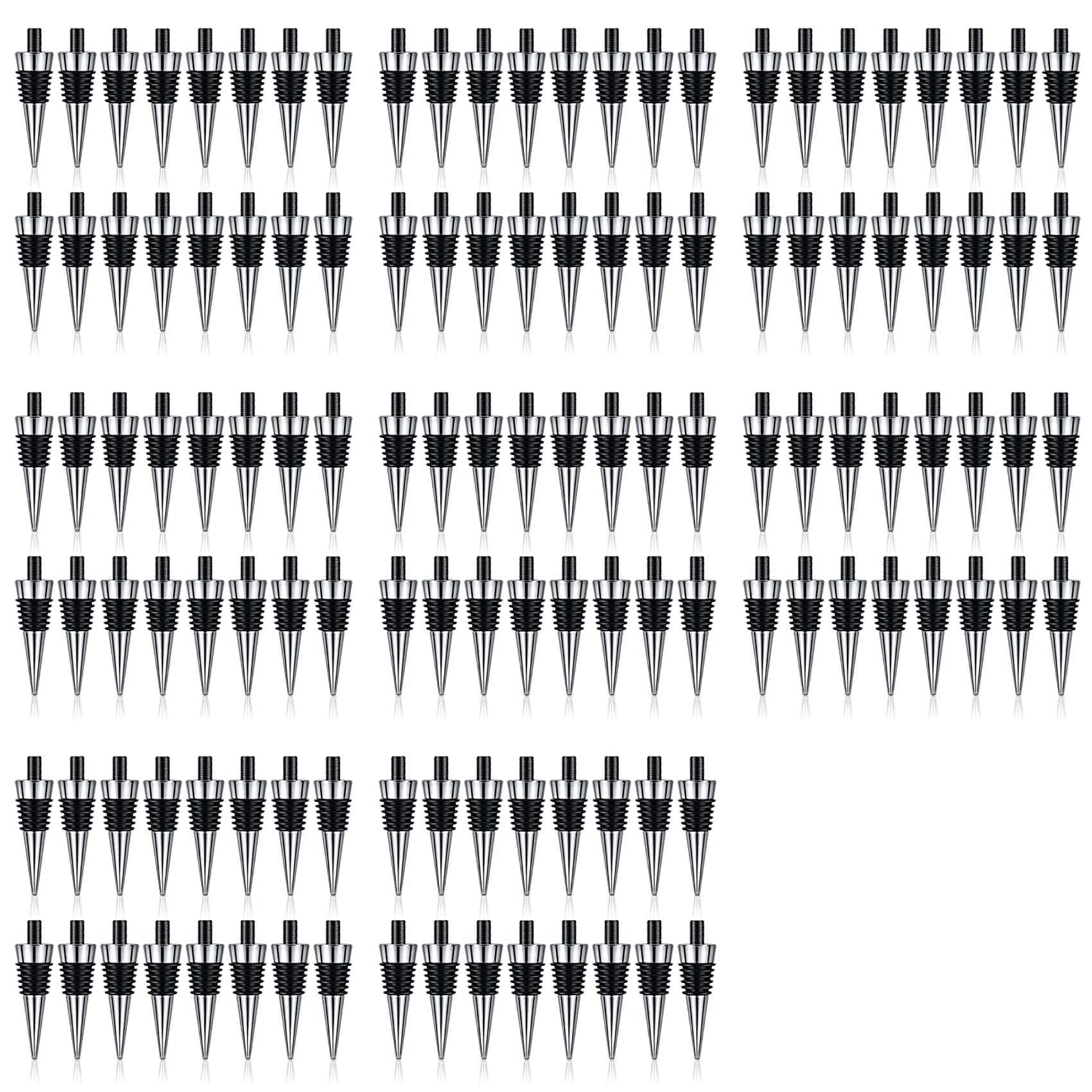 Hndhbfgrt 128 Pieces Metal Cork Blank Wine Cork Kit Reusable Wine Cork Insert Set Hardware for Wedding Wine Party Bar DIY Turning