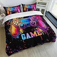 Vista 69 de AILONEN Juego de funda de edredón de rosas rojas tamaño Queen, juego de ropa de cama 3D con rosas rojas aceitadas para niñas, funda de edredón