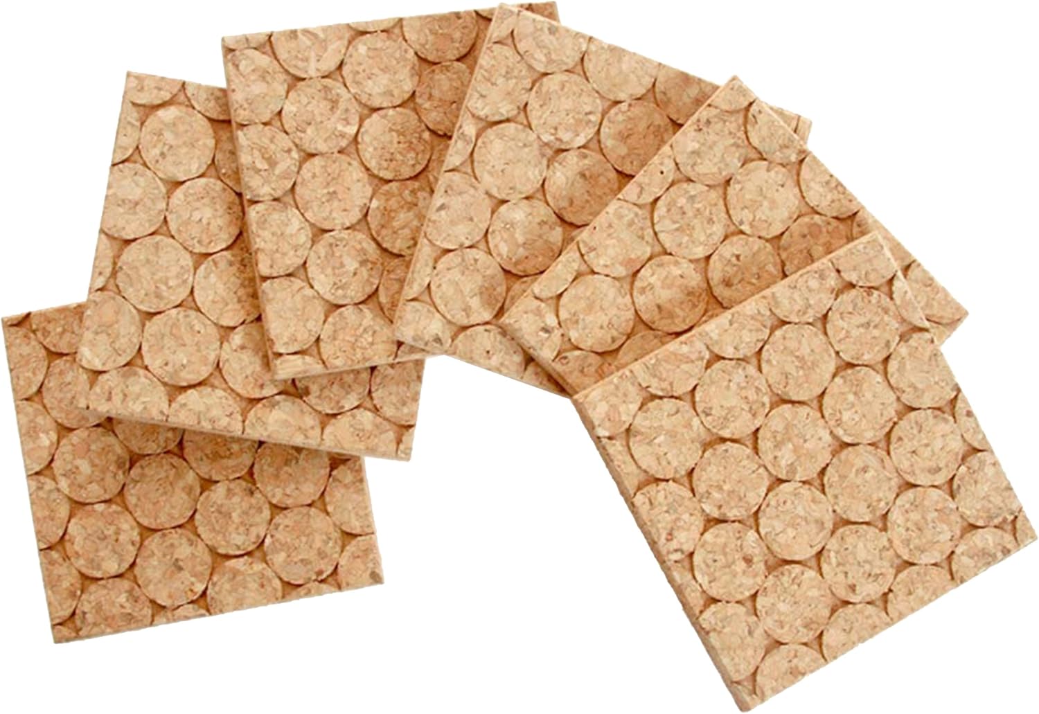 Thirstystone Natural Cork Absorbent Coasters 6Pack 4.25